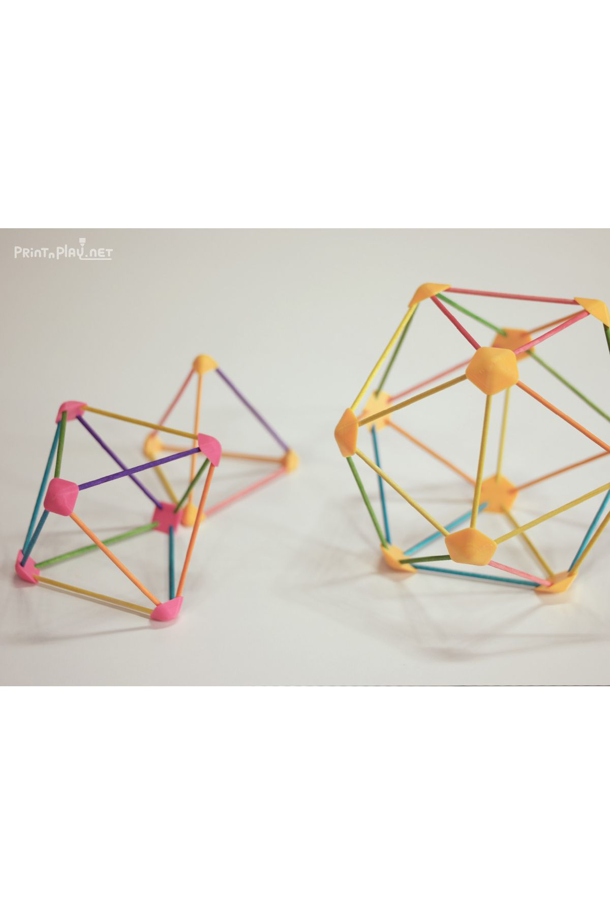 Vision Craft Platonik katı oyuncaklar (ahşap çubuklu polihedron bağlantı)