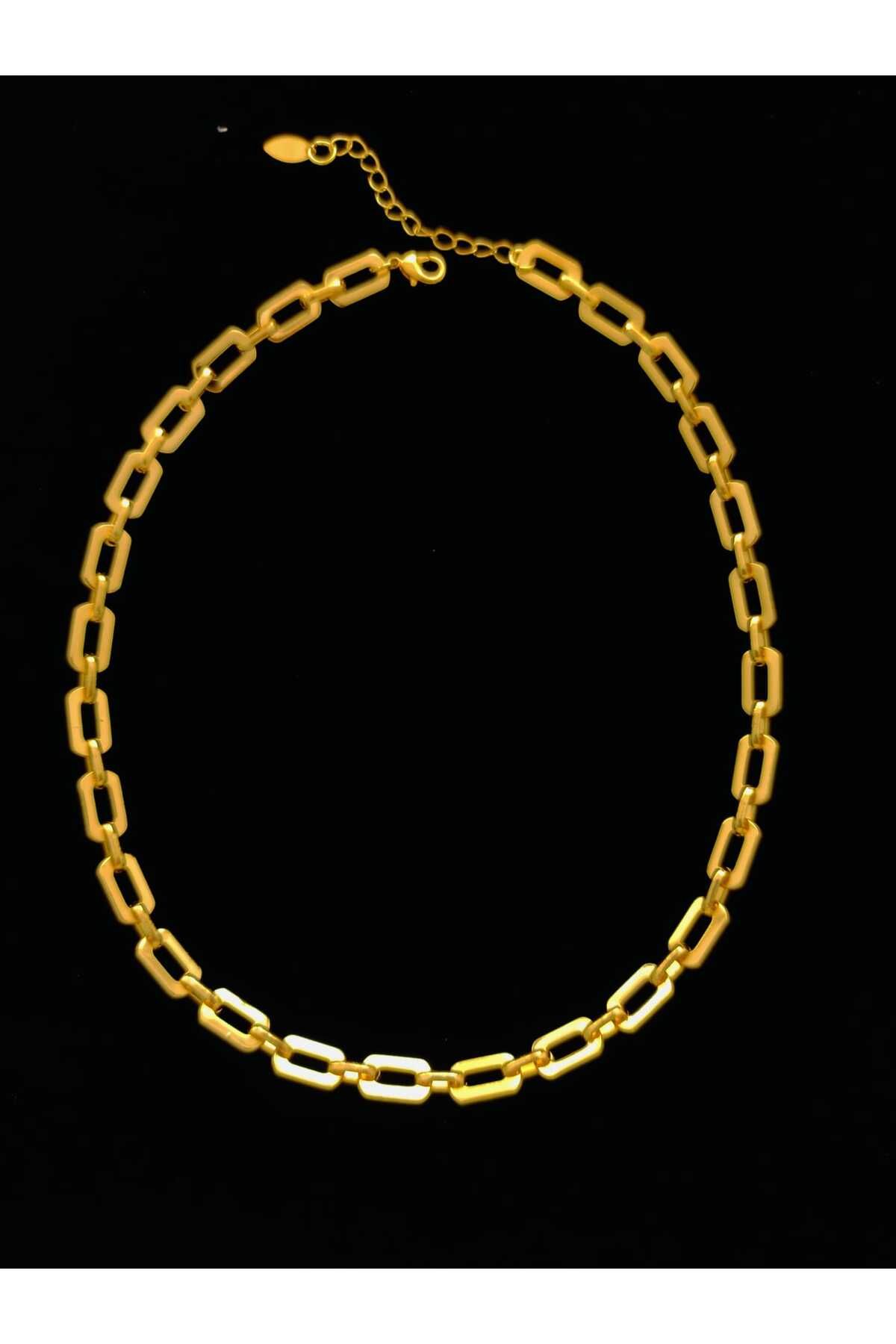 stainless steell ÇELİK ZİNCİR MODEL KOLYE GOLD RENK