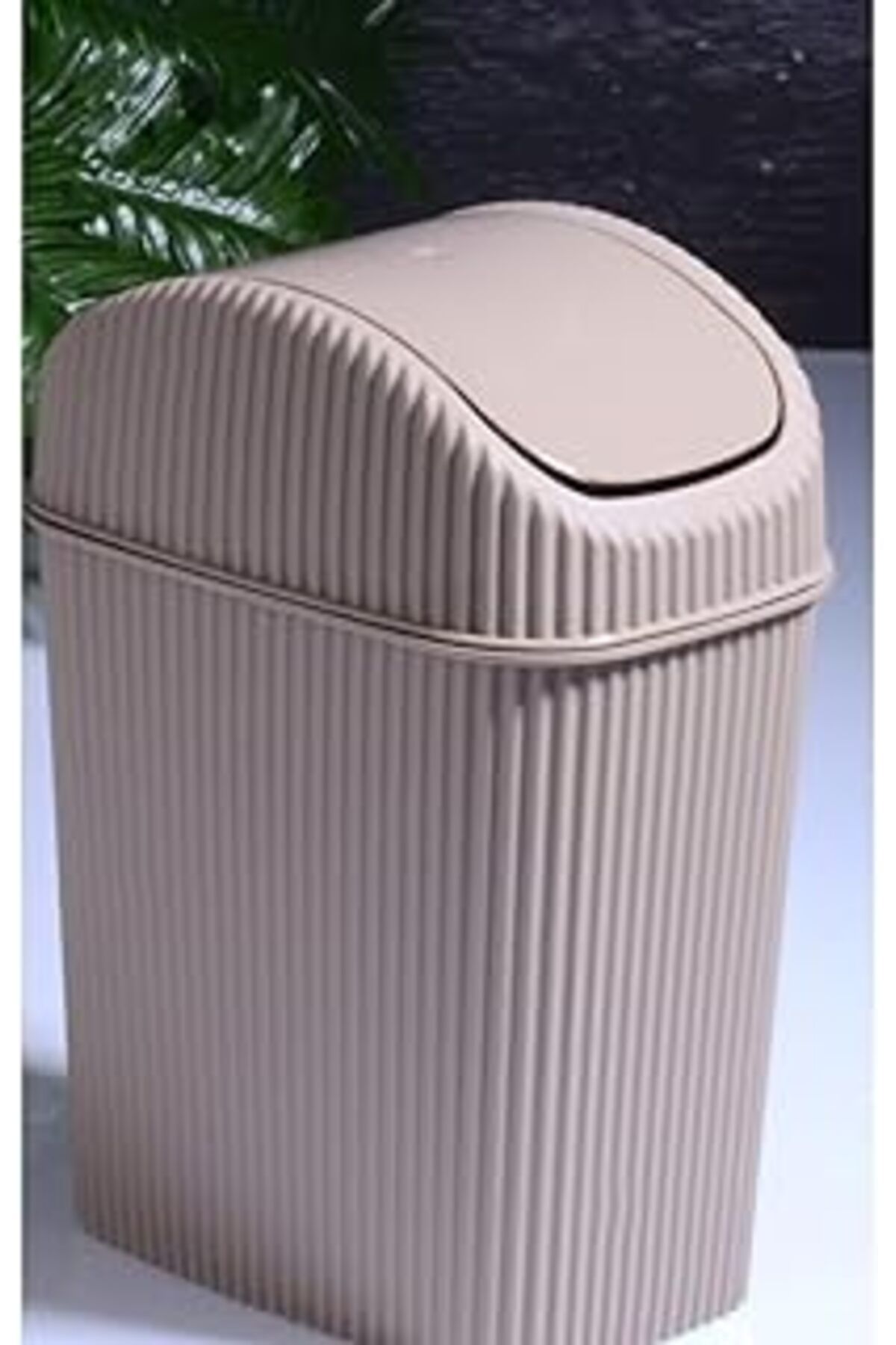 TBSProjects Bev Kitchen Mini Pratik Kapaklı Banyo Ve Mutfak Tezgah Üstü Çöp Kovası Ev Ofis Çöp Kutusu 2,5 Lt Vi