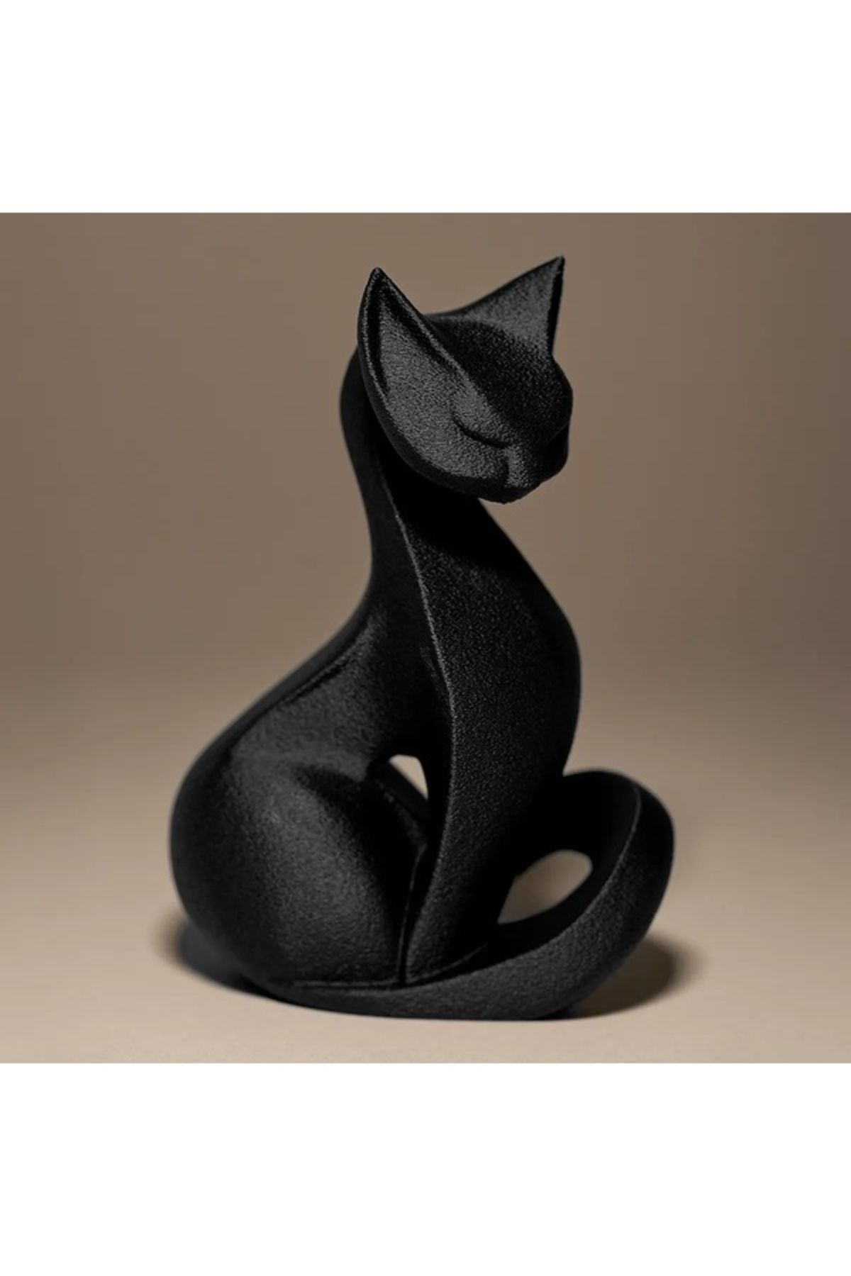 Biparca Store Estetik Siyah Kedi Biblosu (12cm)