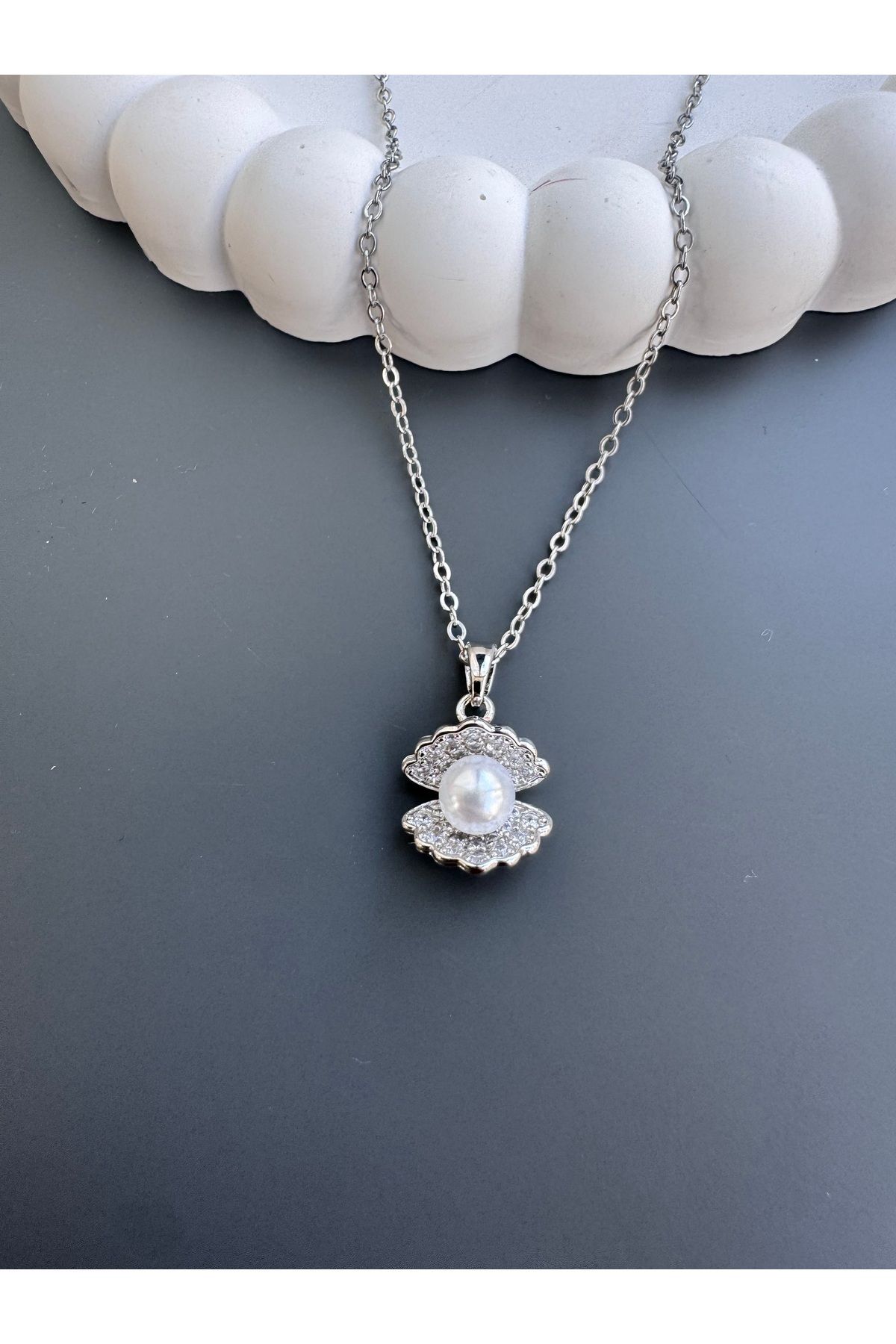 shop GERÇEK İNCİLİ ÇELİK KOLYE