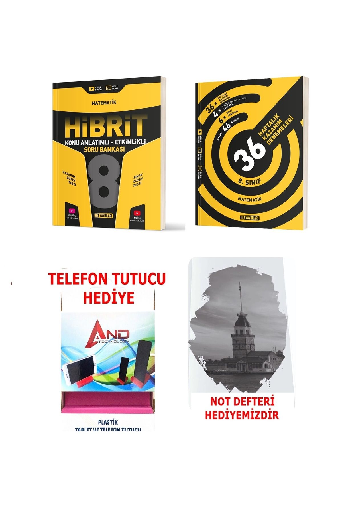 Hız Yayınları 2025-2026 8.Sınıf LGS Matematik (Başlangıç-Orta Düzey) Hibrit Konu + Deneme