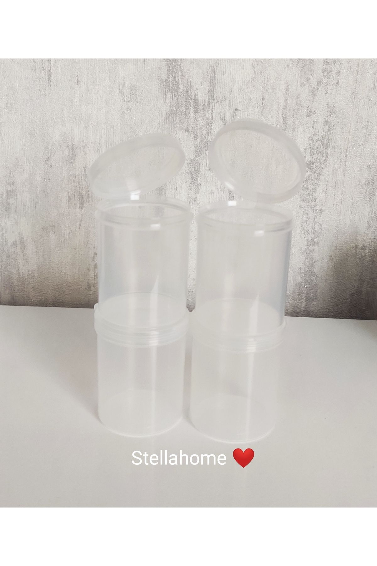 Home-Small Cylinder Transparent Multi-Purpose Round Storage Containers Suitable for Use 6