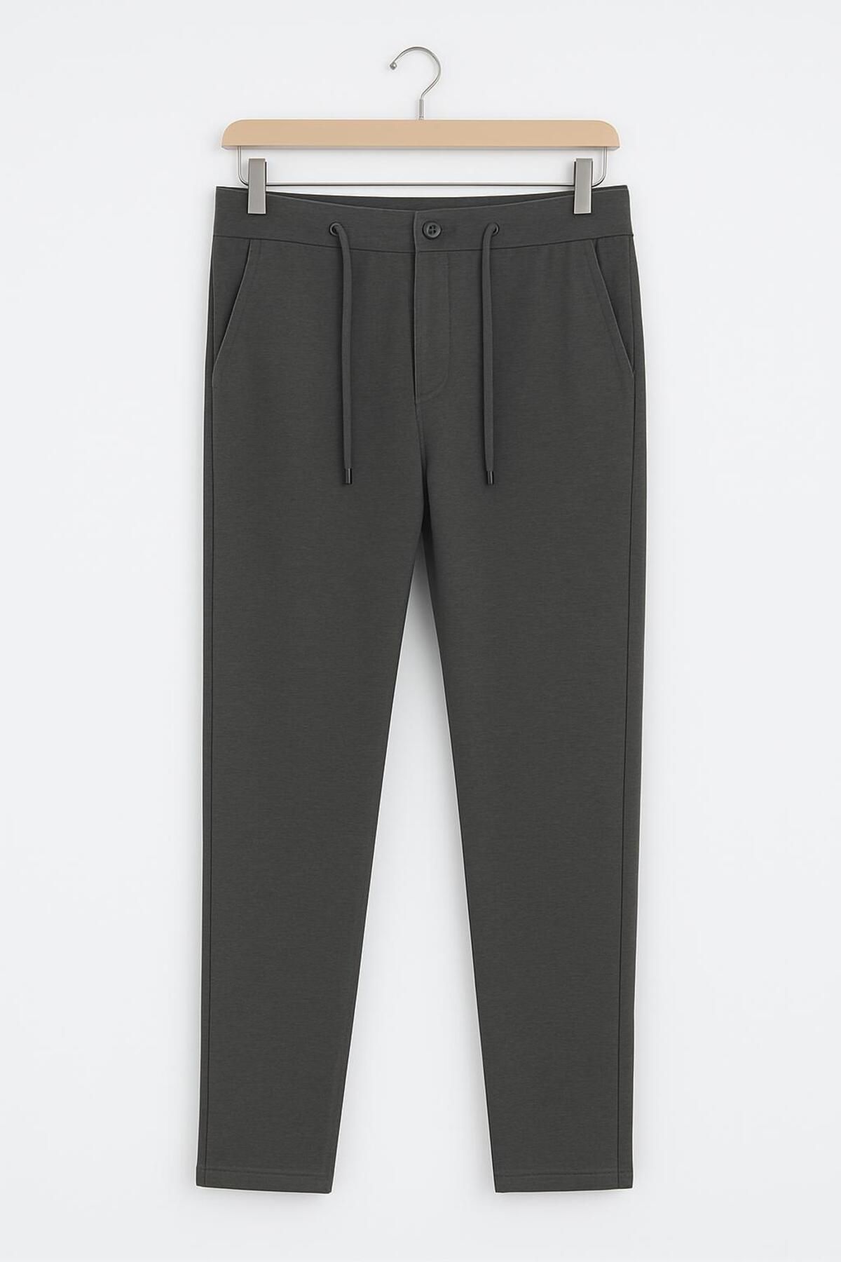 LC Waikiki %100 Pamuk Slim Fit Bağcıklı Paça Detaylı Erkek Pantolon