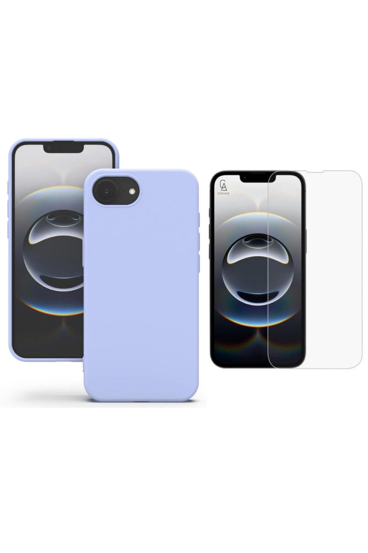 Coolacs Apple iPhone 16E Uyumlu İçi Kadife Lansman Kılıf ve Temperli Cam Ekran Koruyucu