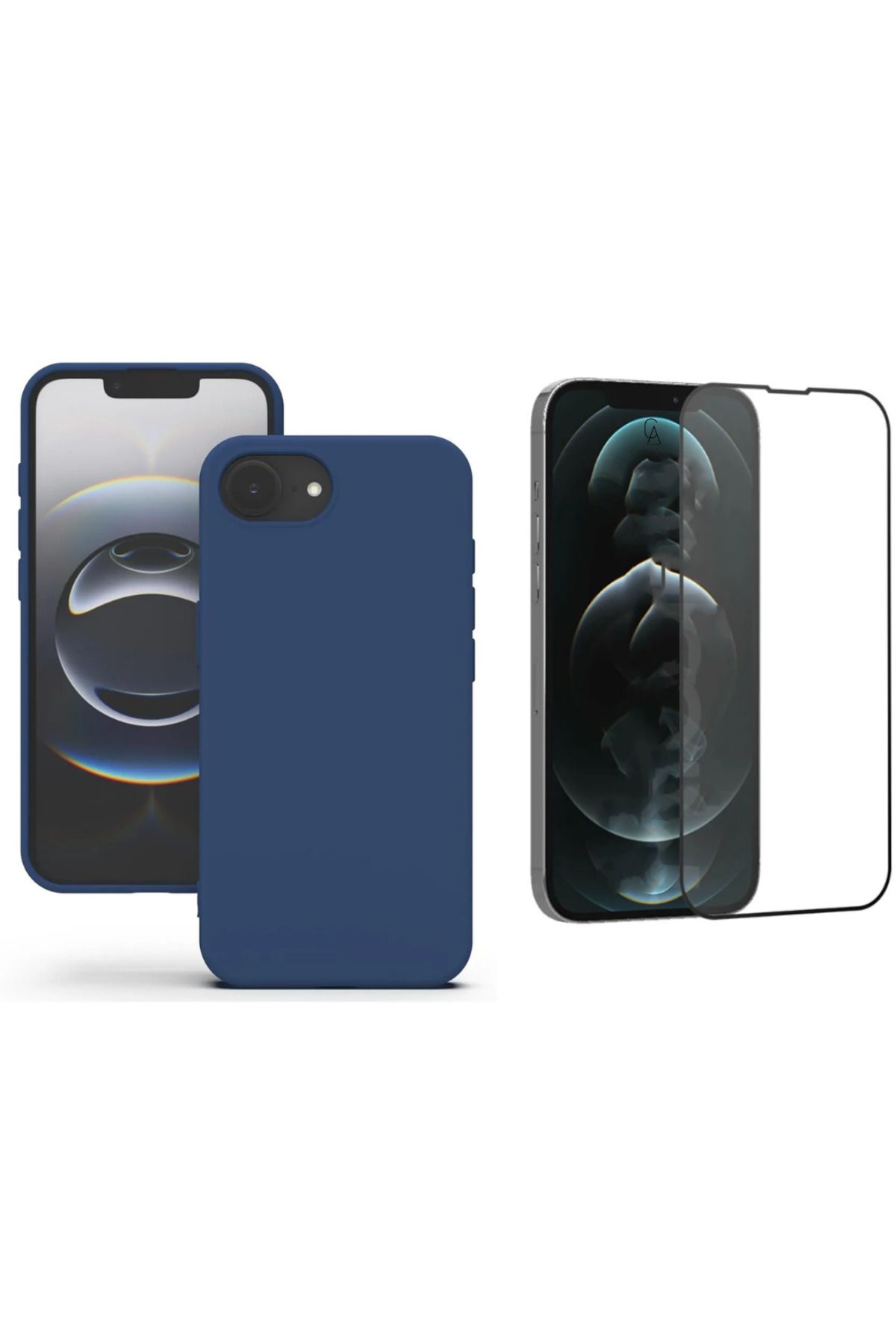 Coolacs Apple iPhone 16E Uyumlu İçi Kadife Lansman Kılıf ve Seramik Tam Kaplayan Cam Ekran Koruyucu