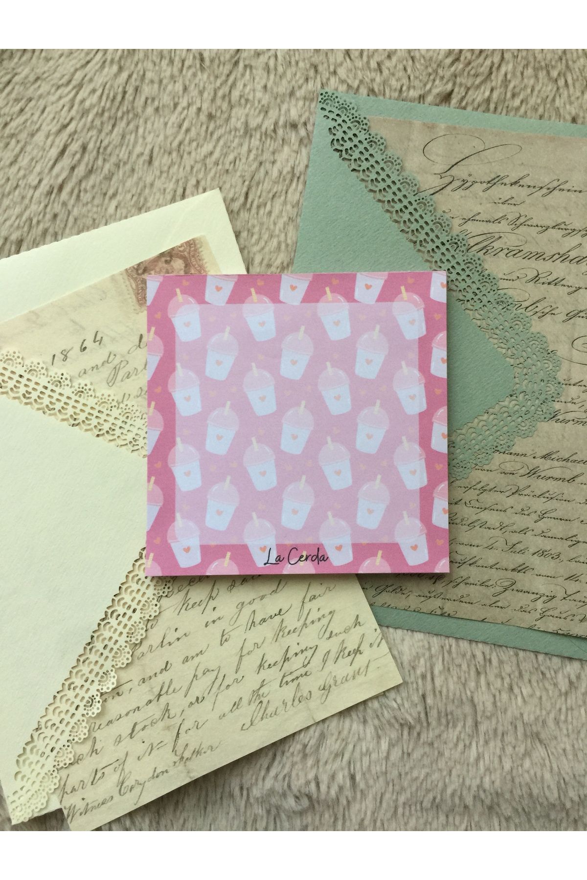 LaCerdaDesign 9x9 Mini Notluk Notepad, Memopad, Not Defteri