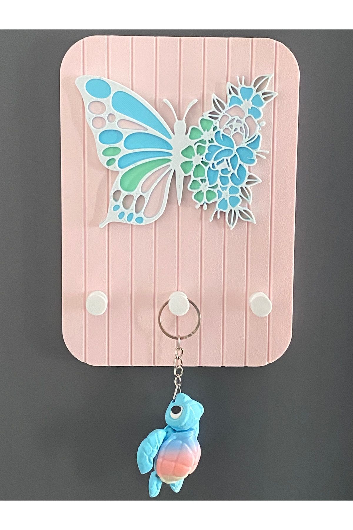 Lucios ANAHTAR ASKISI (KELEBEK) PUDRA PEMBE