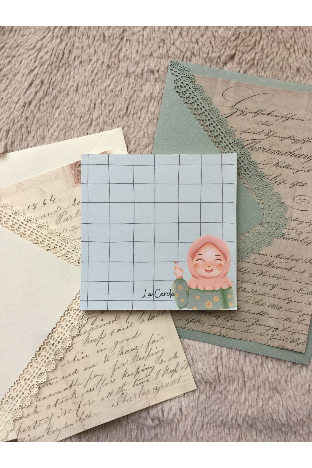 LaCerdaDesign 9x9 Mini Notluk Notepad, Memopad, Not Defteri