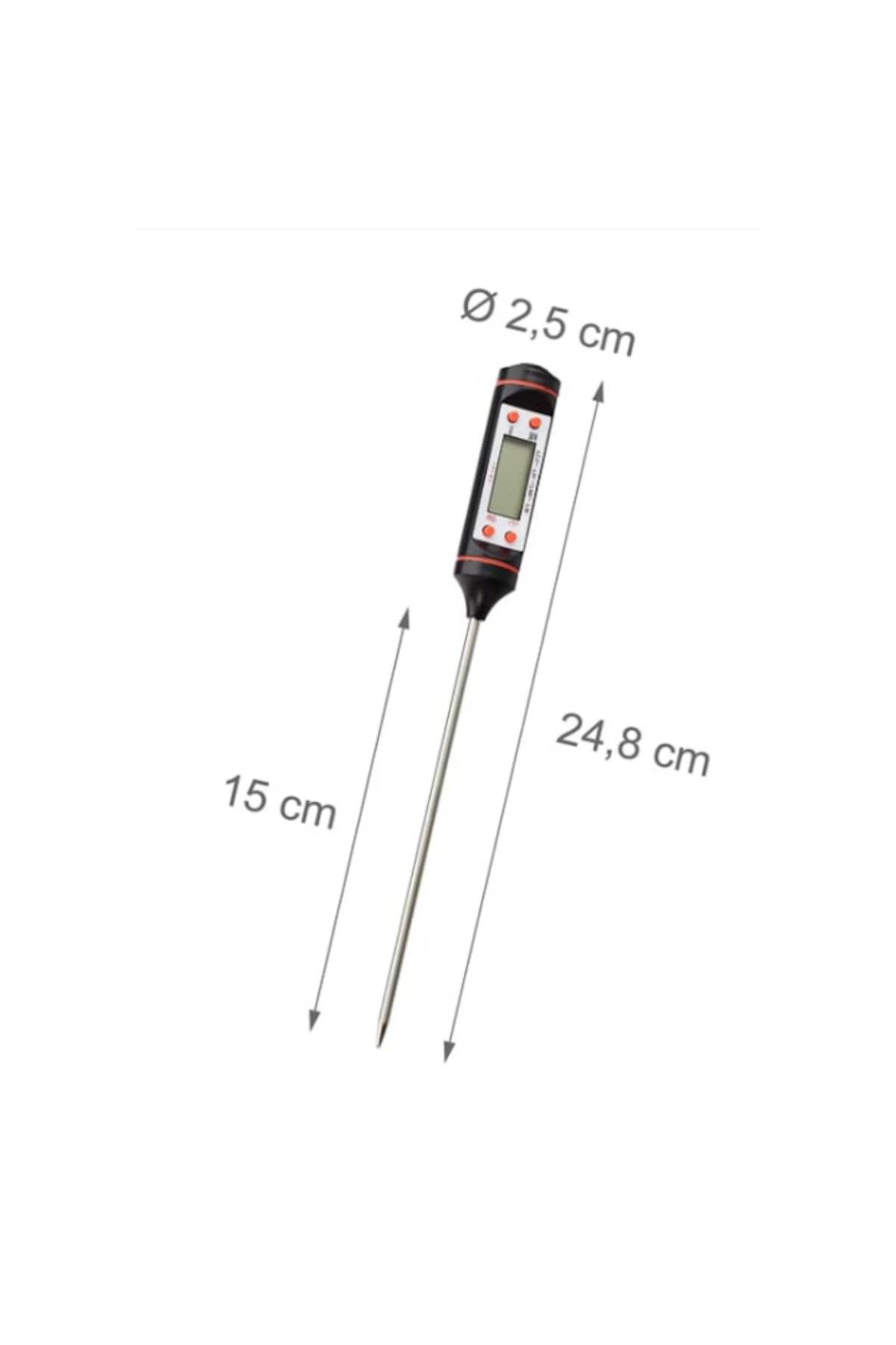victiny-Termometru digital pentru gătit, VICTINY®, oțel inoxidabil, ecran LCD, -50 - 300 °C, negru/argintiu 3