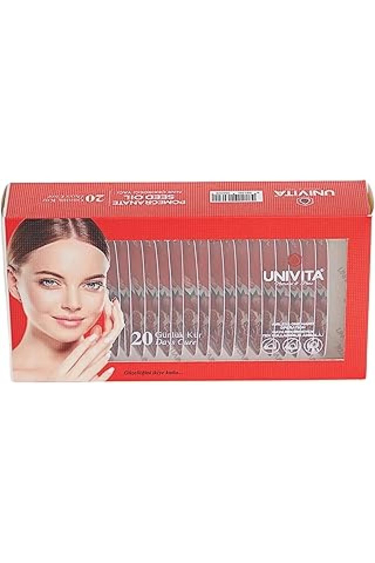 Pazarcan Univita %100 Doğal Katkısız Nar Çekirdeği Yağı - 20 Günlük Bakım Kürü - 80 Ml (4Ml X 20)