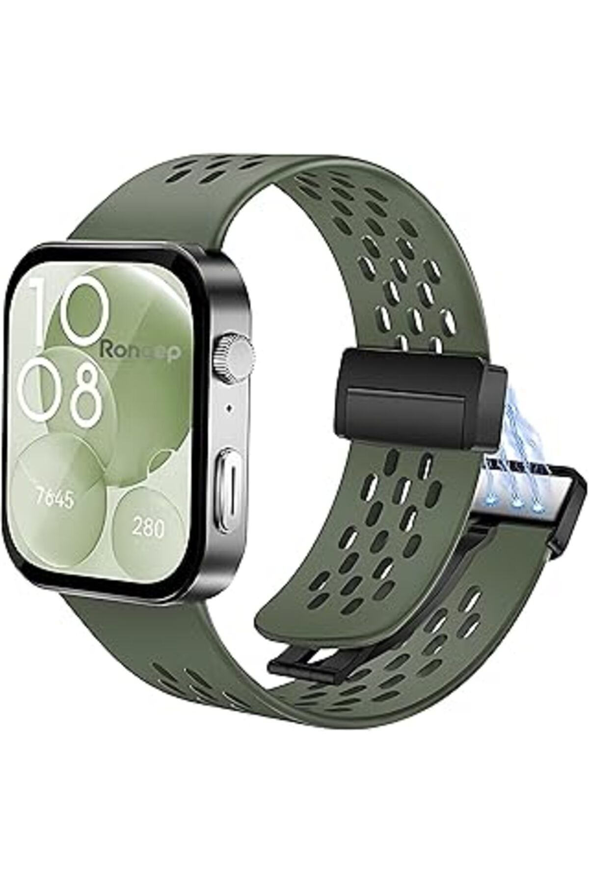 Pazarcan Rongep Huawei Watch Fit 3 Ile Uyumlu Spor Kordon Ayarlanabilen Manyetik Kilit Mekanizmalı Nefes Ala