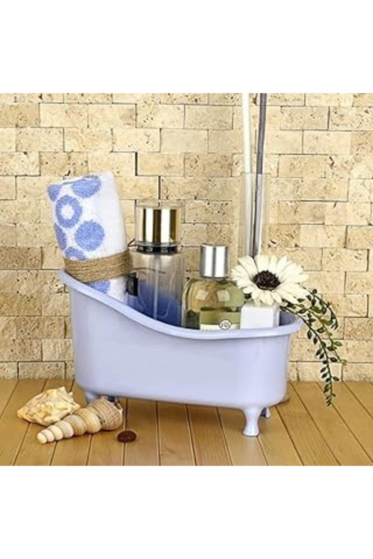 ASİTAN Buffer® Dekoratif Mini Küvet Şeklinde Çok Amaçlı Banyo Düzenleyici Sepet