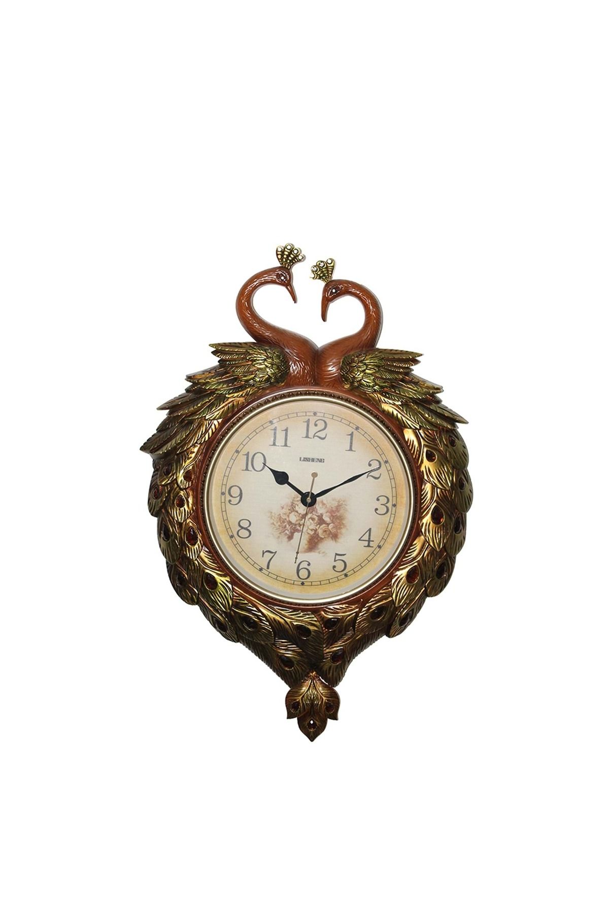 Store Duvara Asmalı Tavuskuşu Saat 70*50 Cm