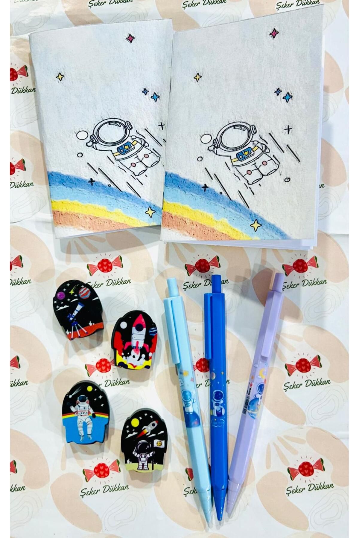 ÖZ KIRTASİYE Astronot Uzay Kırtasiye Seti (9parça) tam set