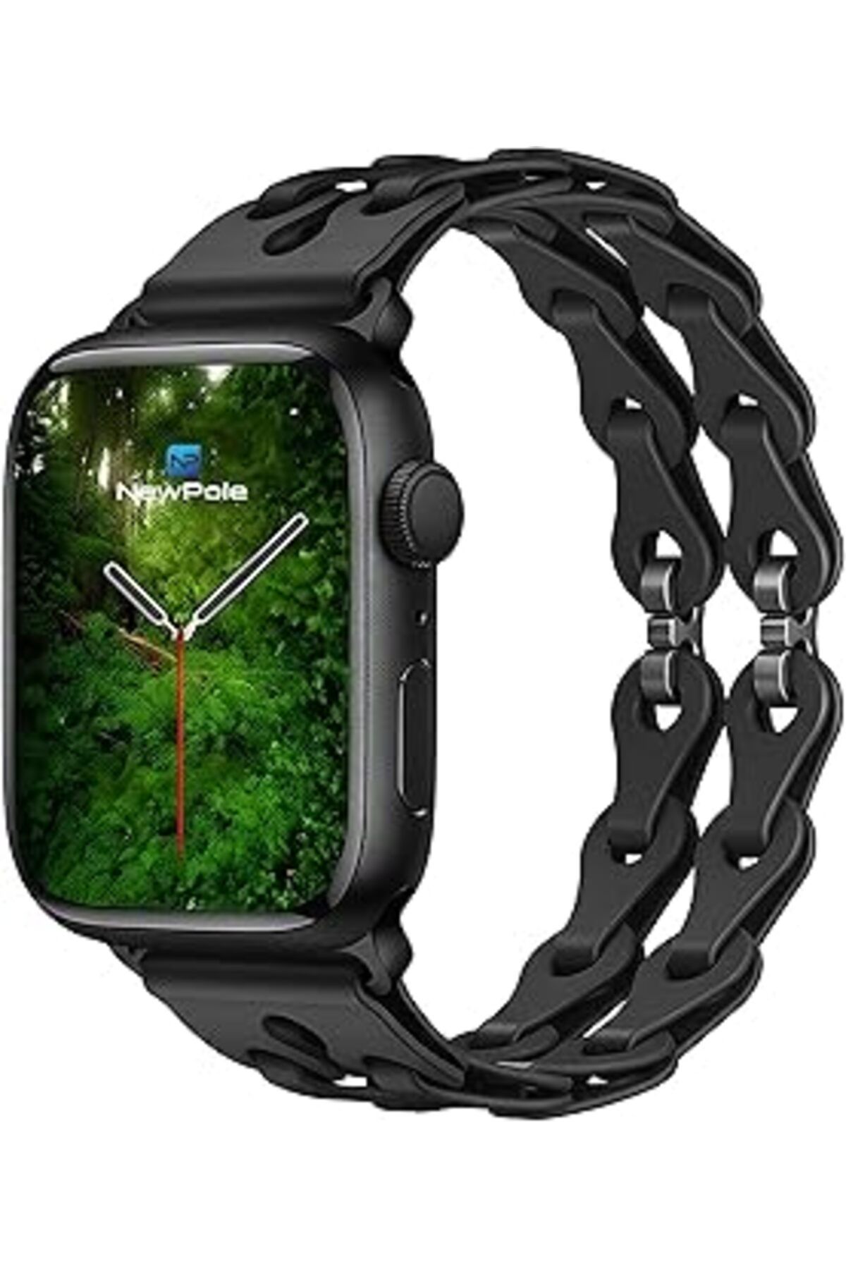 Pazarcan Newpole Apple Watch 46Mm 45Mm 44Mm 42Mm 49Mm Uyumlu Helia Kordon Kopma Karşıtı Ayarlanabilir Rahats