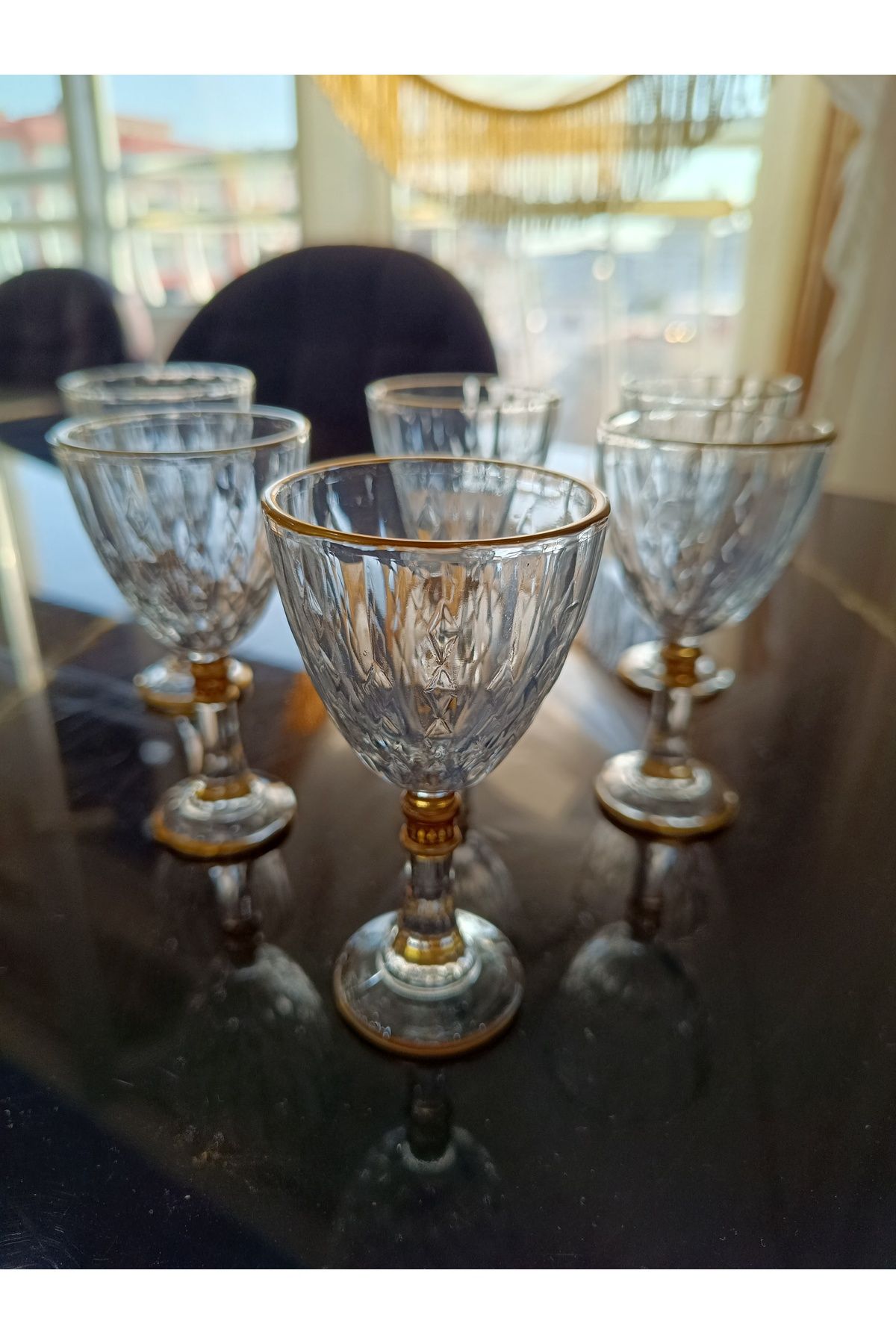 DEKOR ZÜCCACİYE HOME orkide kahve yanı bardak gold