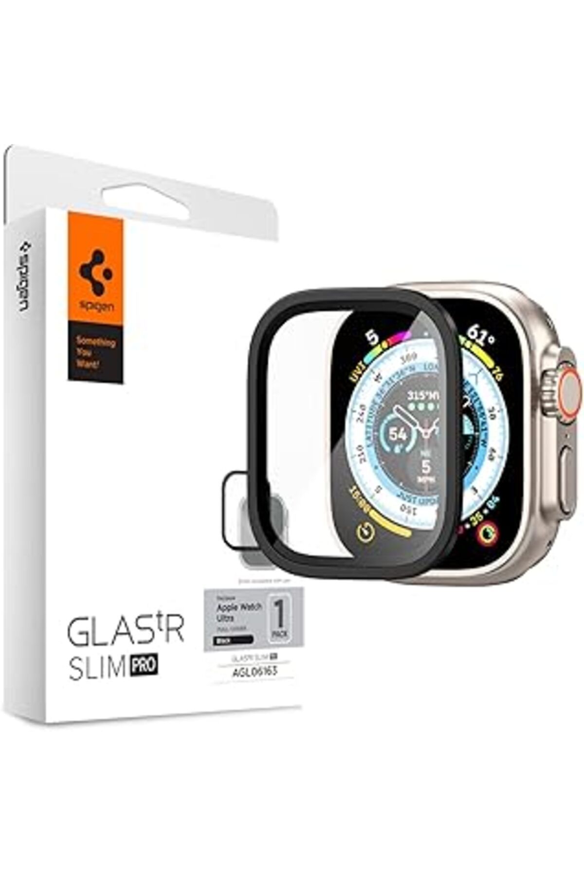 Qedii Watch 49Mm (Ultra 2/1) Cam Ekran Koruyucu Glas Tr Slim Pro Black - Agl06163