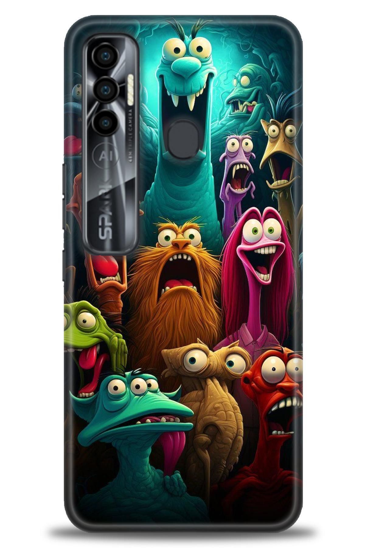 TECNO Spark 7 Pro İle Uyumlu HD Baskılı Kılıf - Karışık Seri - 968