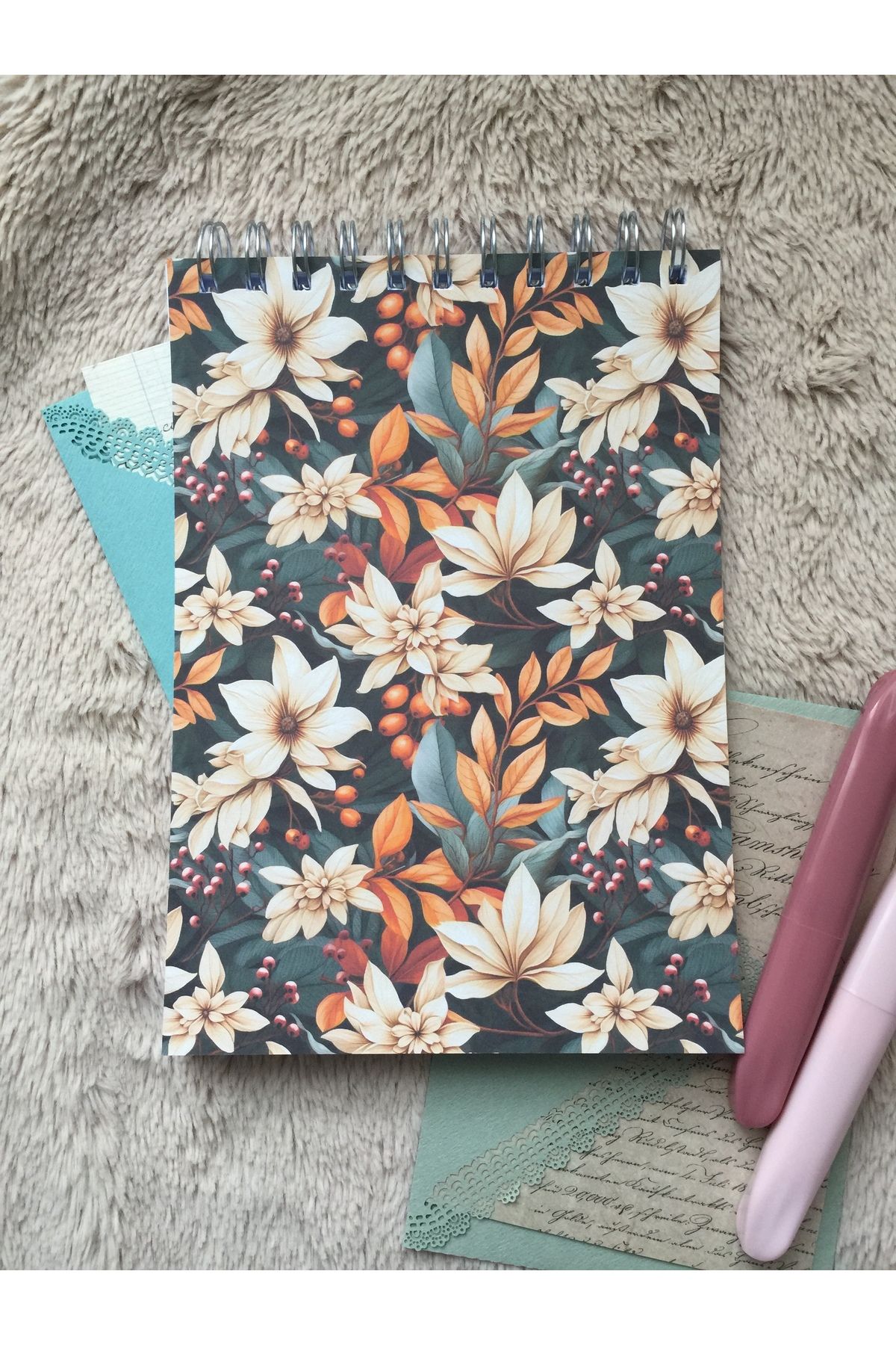 LaCerdaDesign A5 Spiralli Defter, Notepad, Memopad, Not Defteri