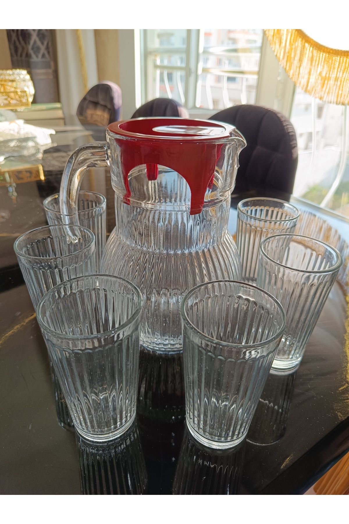 DEKOR ZÜCCACİYE HOME Roma plastik kapak su seti 7 parça