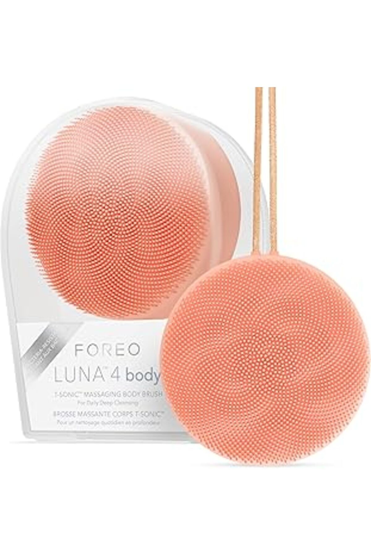 Pazarcan Foreo Luna 4 Body T-Sonic Masajlı Vücut Fırçası, Peach Perfect