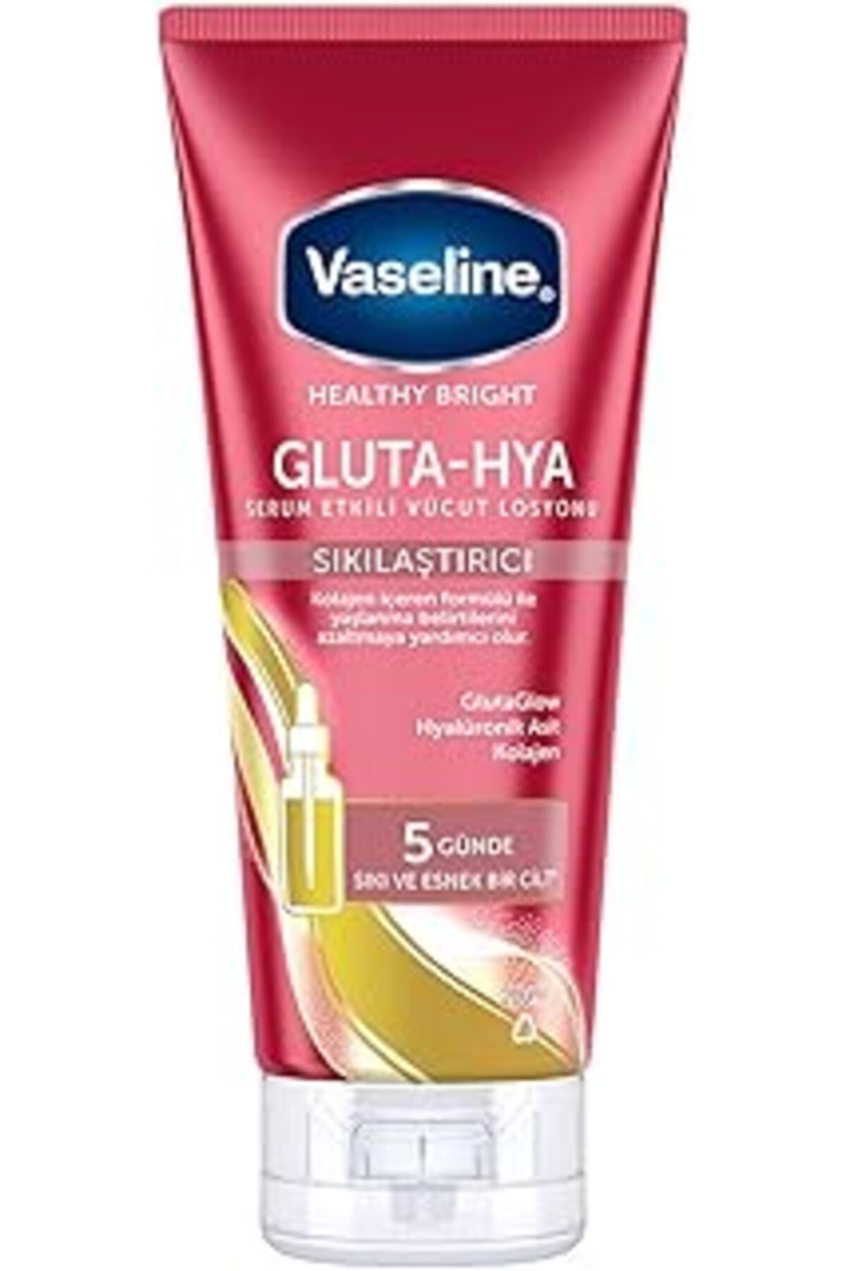 ASİTAN Vaseline Gluta-Hya Serum Etkili Vücut Losyonu, Sıkılaştırıcı, 200 Mililitre