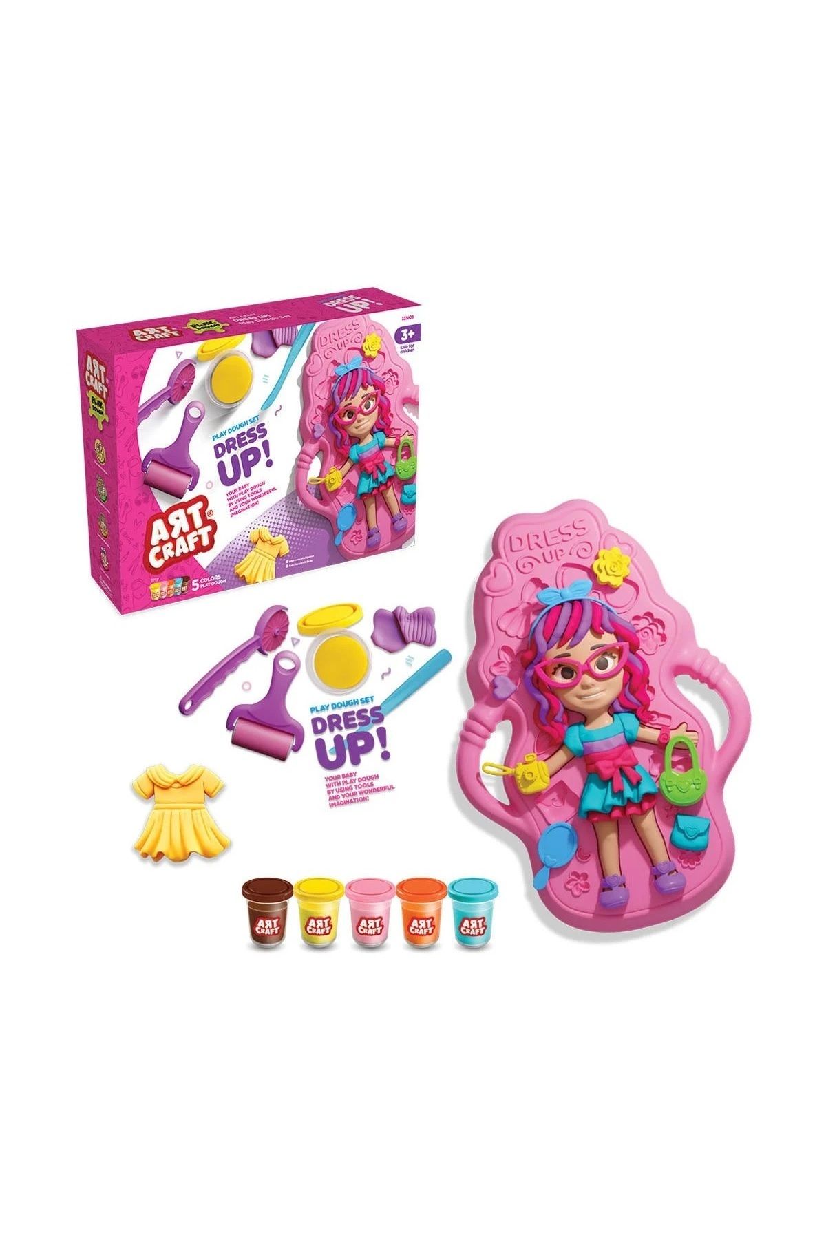 Vinius 5 Farklı Renkli Bebek Giydirme Oyun Hamur Seti 280 gr