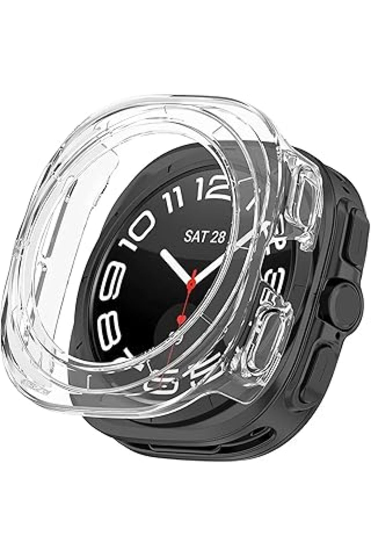 Pazarcan Microsonic Samsung Galaxy Watch Ultra Için Kılıf 360 Full Round Soft Silicone Şeffaf [Galaxy Watch