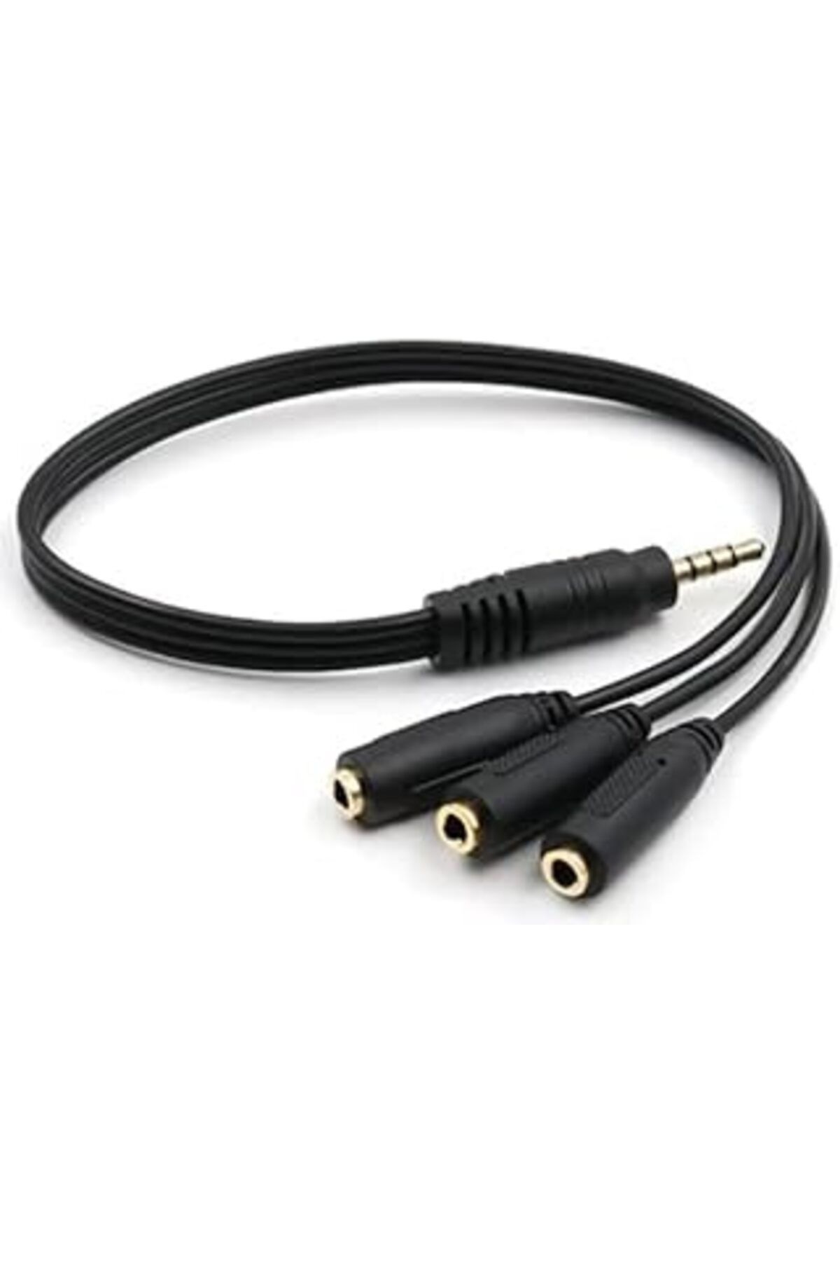 Pazarcan Lunatic 0043 Kulaklık Mikrofon Çoklayıcı 3 Port 3.5Mm Splitter Çevirici 30Cm 3,5 Mm Erkek 1X Adet -