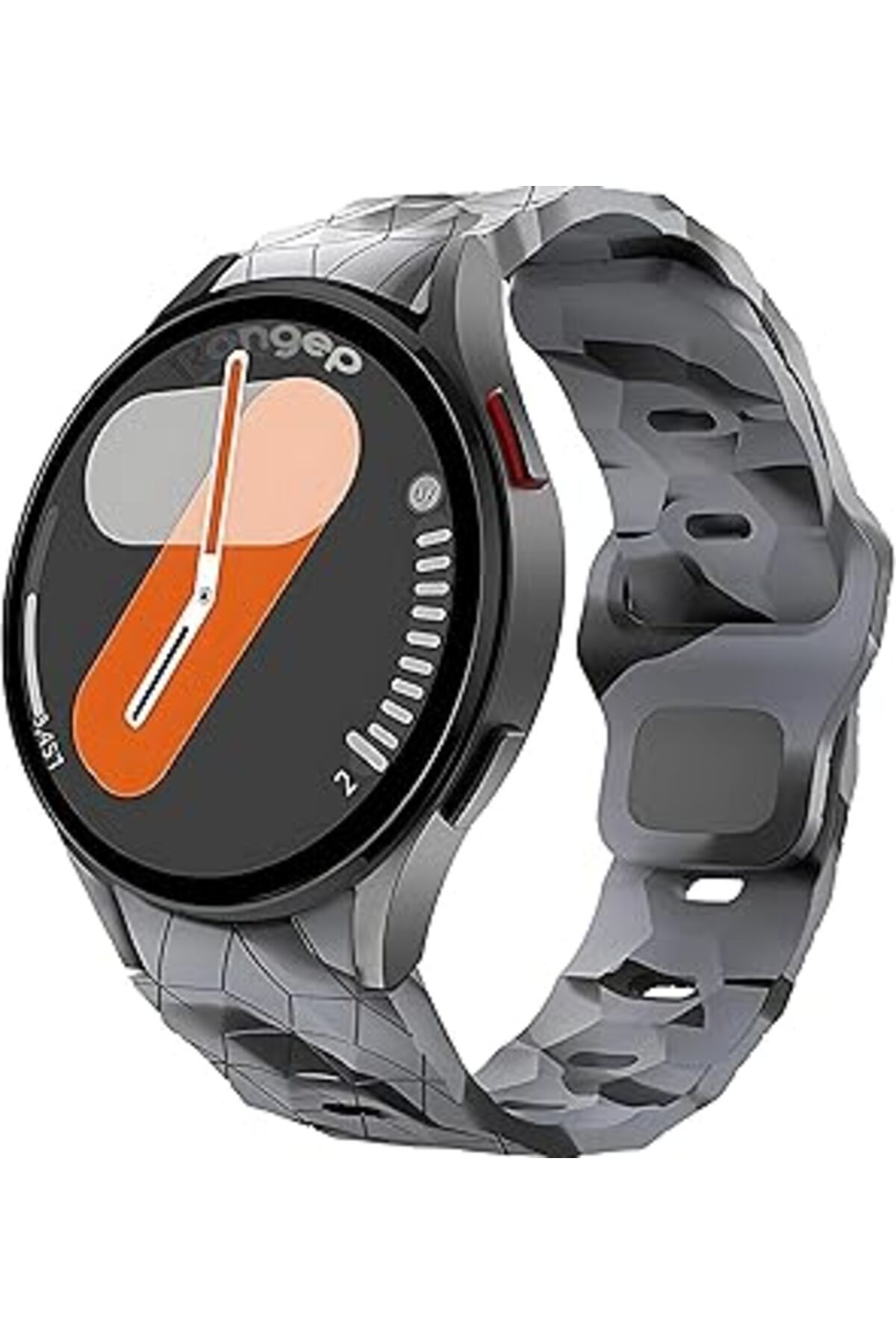 Qedii Rongep Sportif Football Pattern Loop 20Mm Kordon Samsung Ile Uyumlu Galaxy Watch 7/6/5/4 Serisi Içi