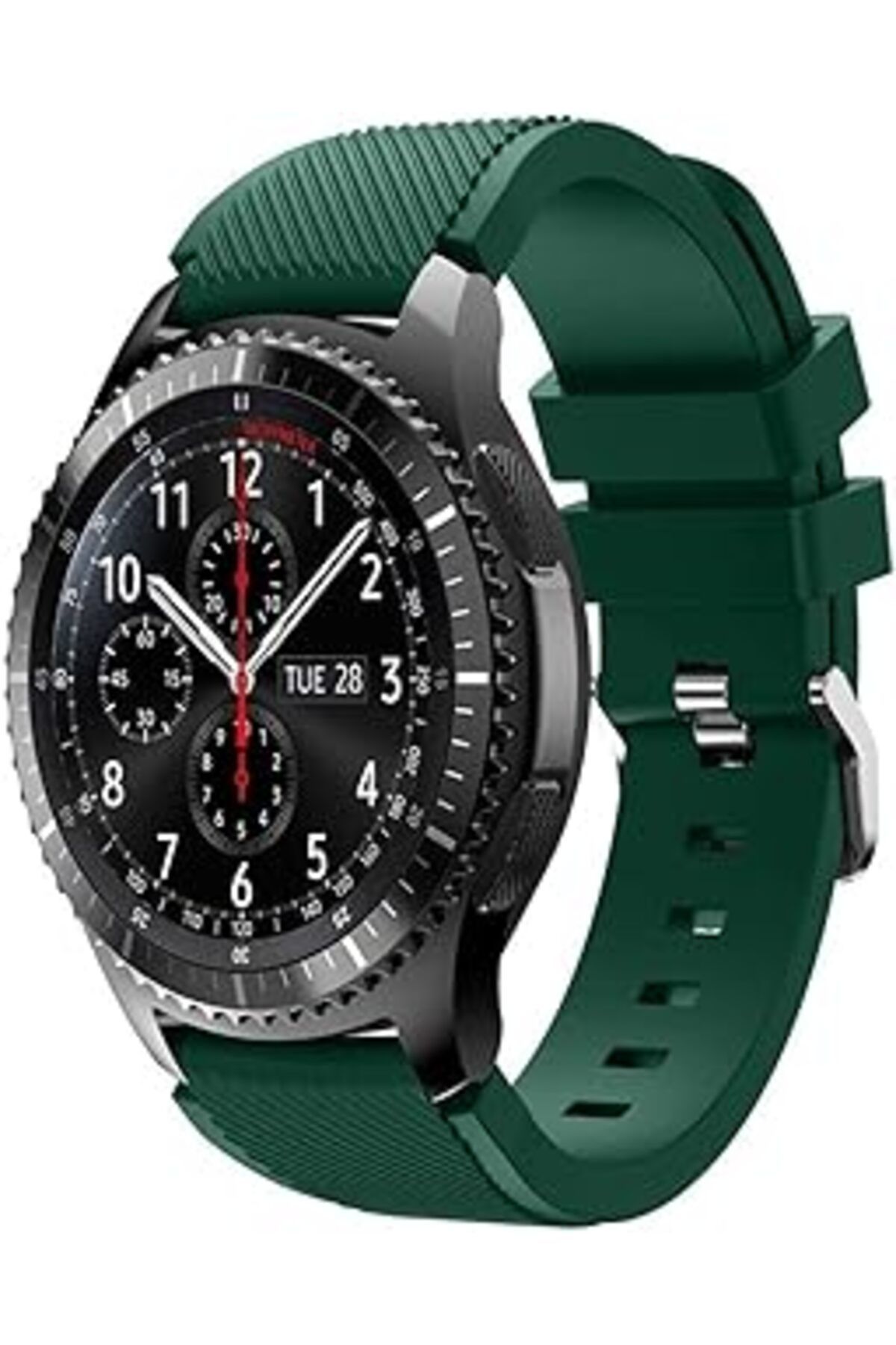 Pazarcan Kordon Silikon Kayış Tpu Koyu Yeşil Huawei Watch Gt2 46Mm Sport Ile Uyumlu