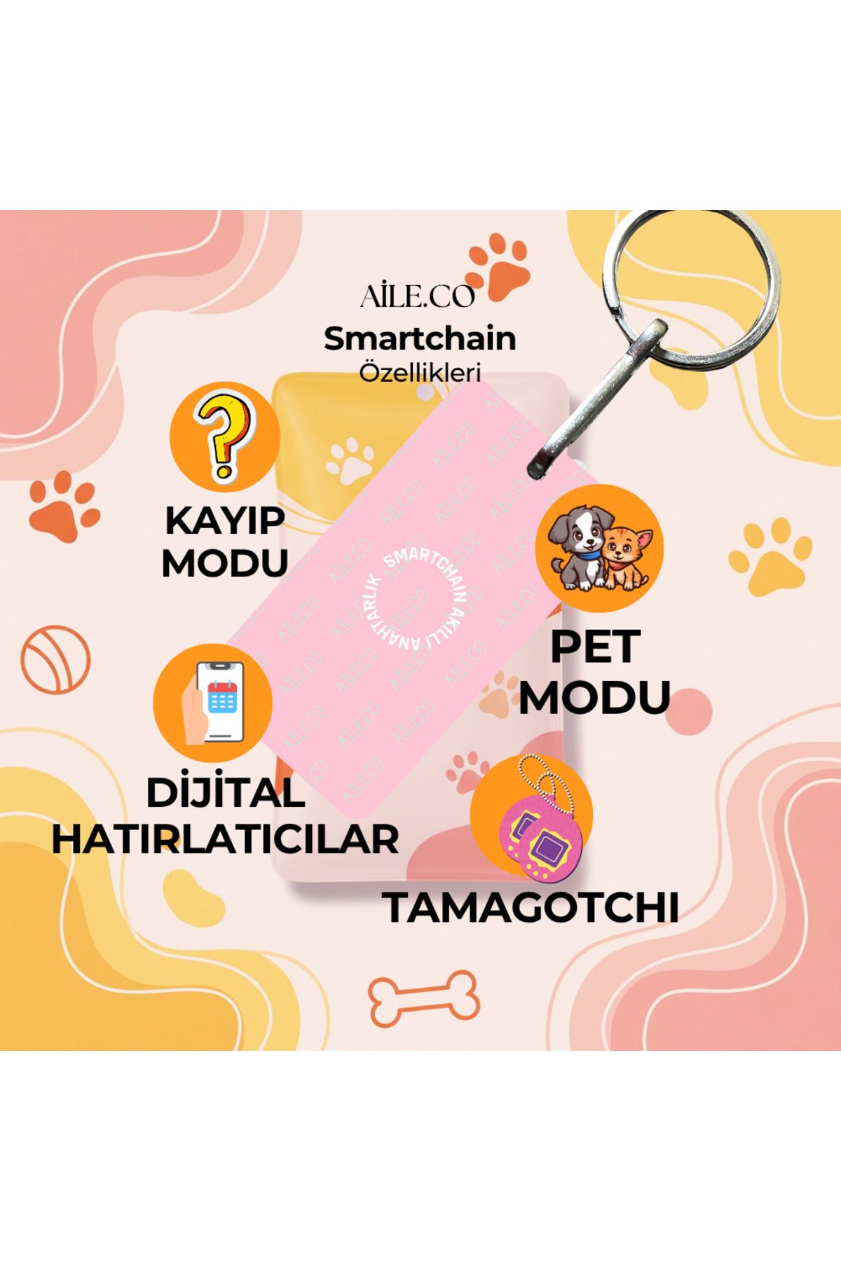 AileCo Smartchain Pet Künyesi | QR Kodlu Akıllı Künye | Kaybolmaya Son