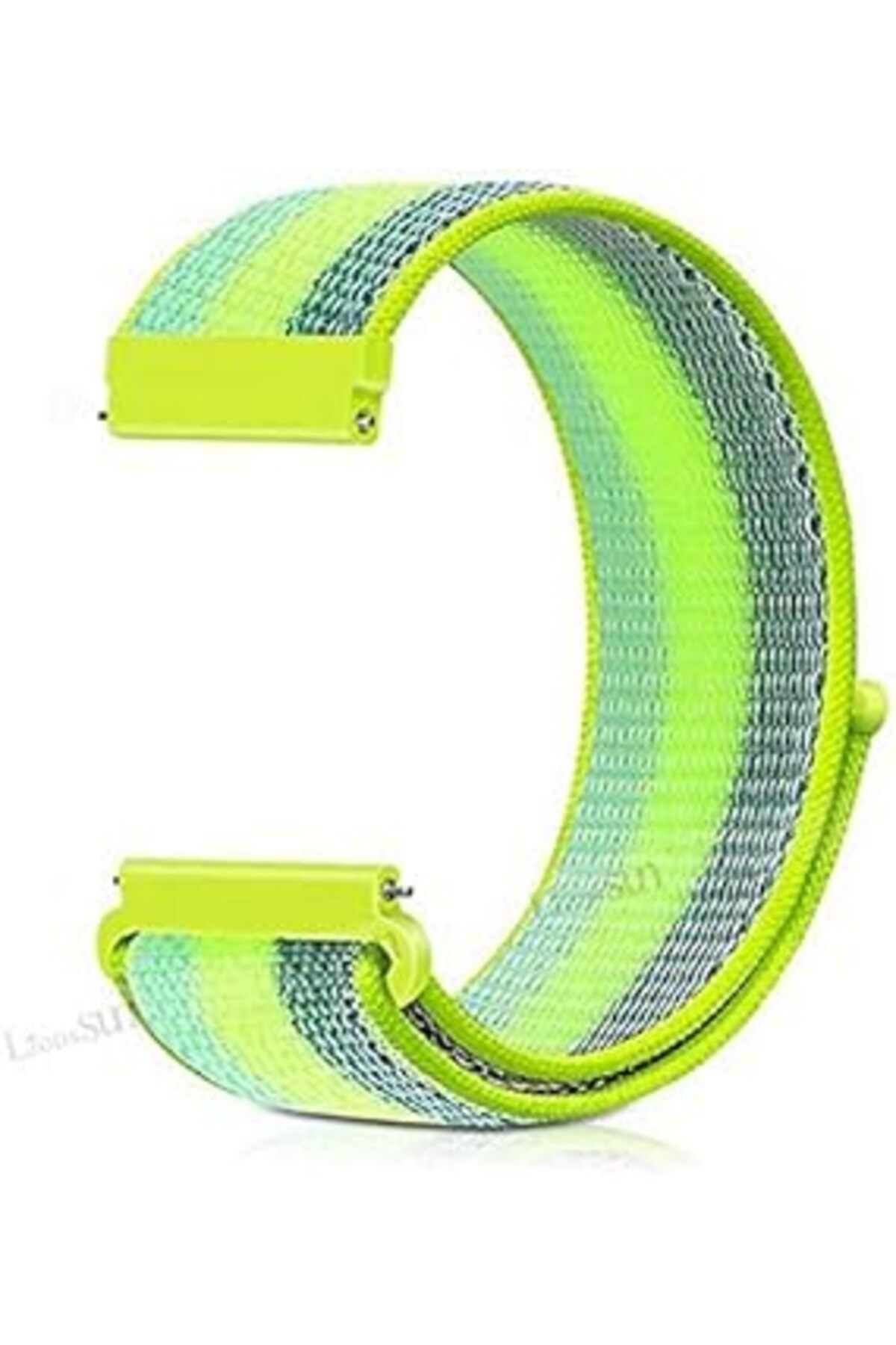 Pazarcan Markacase Amazfit Pace Dokuma Kordon Yeşil Çizgili