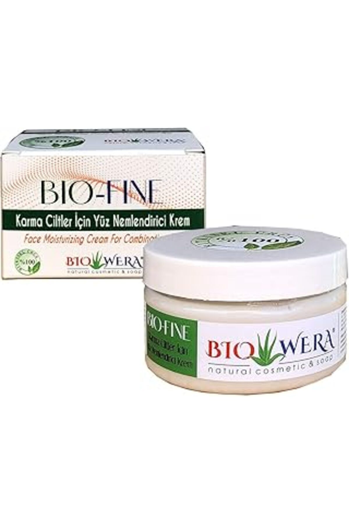 Pazarcan % 100 Bitkisel Krem - Bio-fine Yüz Nemlendirici Krem - 100 ml - Karma Ciltler Için