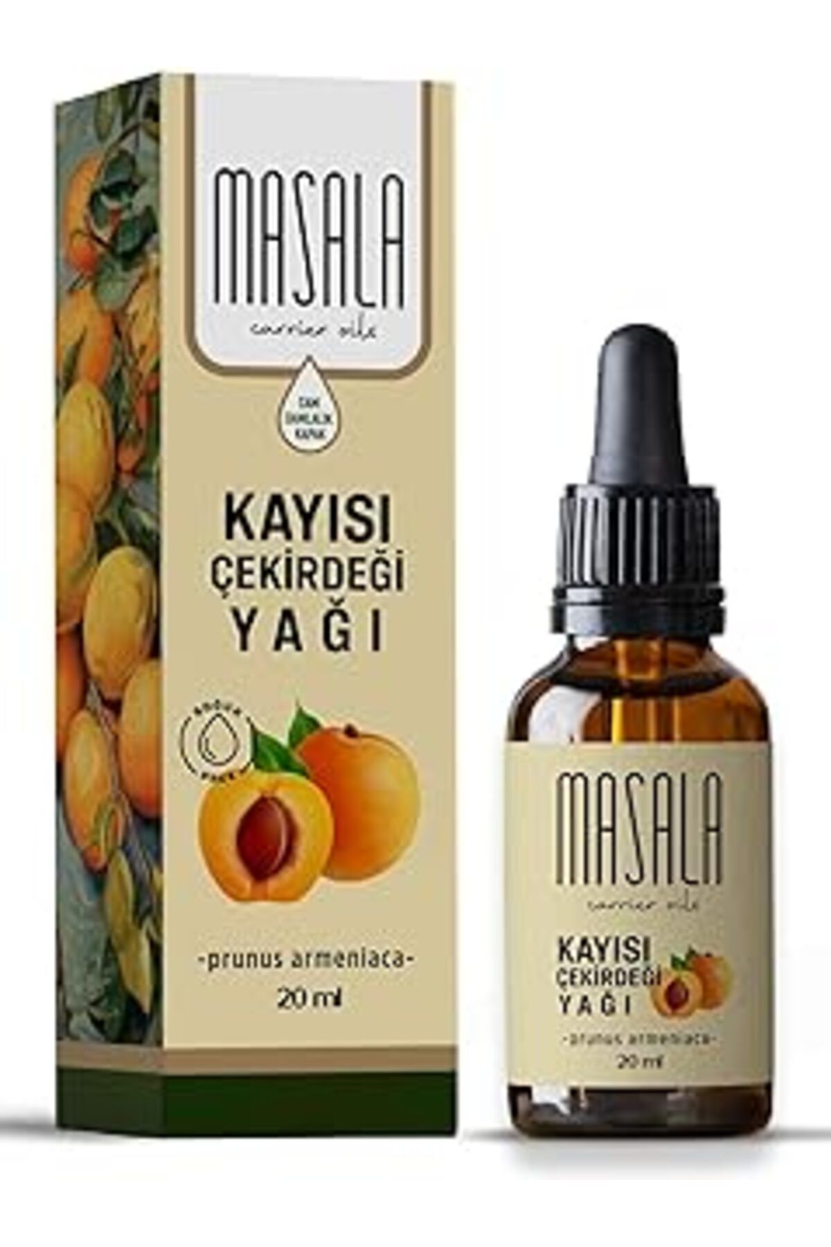 ASİTAN Masala Saf Kayısı Çekirdeği Yağı 20 Ml. (Apricot Kernel Oil) Soğuk Pres