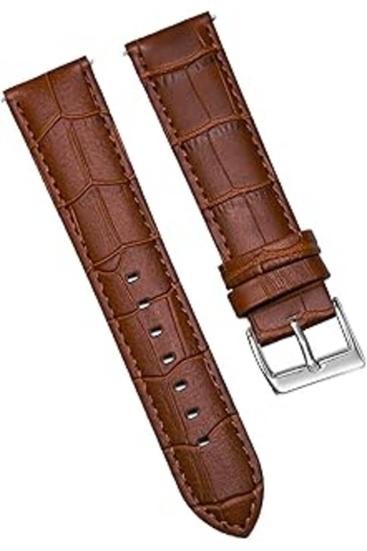 Pazarcan 18Mm-20Mm-22Mm-24Mm Saat Uyumlu Krokodil Model Deri Saat Kordonu Kayışı