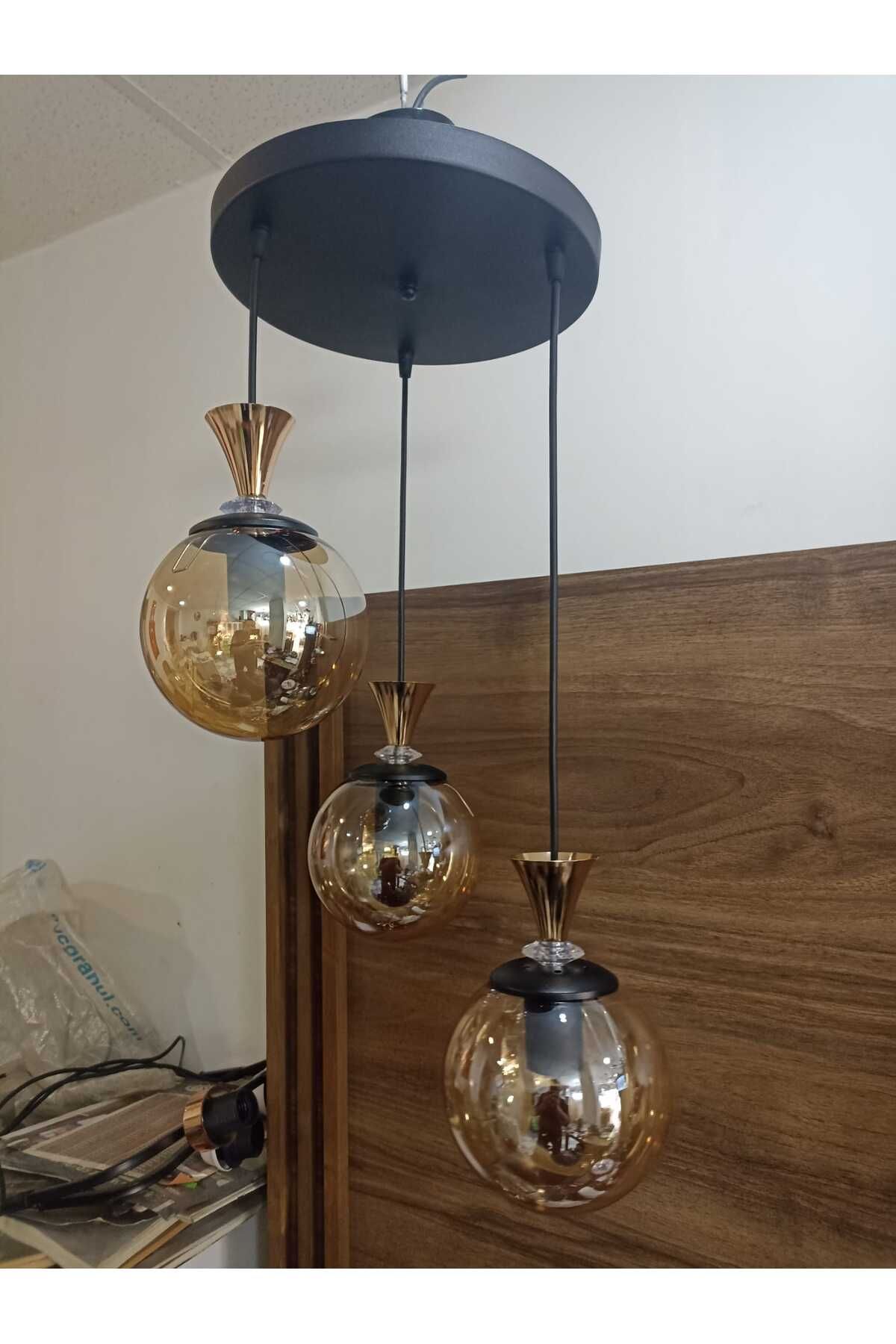 TIGEA Accessories ARMUT MODEL CAM RUSTİK SALON AVİZE