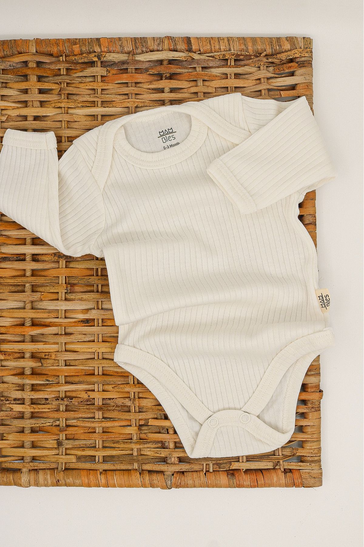 lakurdela Mambies Premium %100 pamuk Bebek zıbın uzun kollu Unisex body