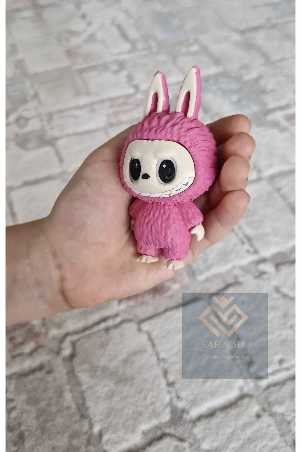 SAHAA Labubu figür pembe renk 9 cm