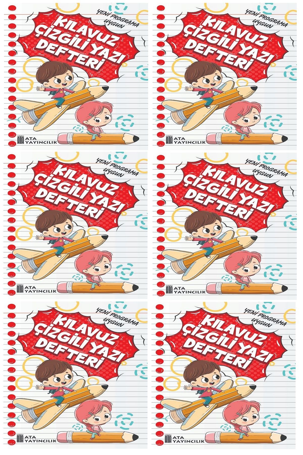 Ata Yayıncılık 1. Sınıf Yeni Müfredata Uygun Yazı Defteri Orta Boy (6 Adet)