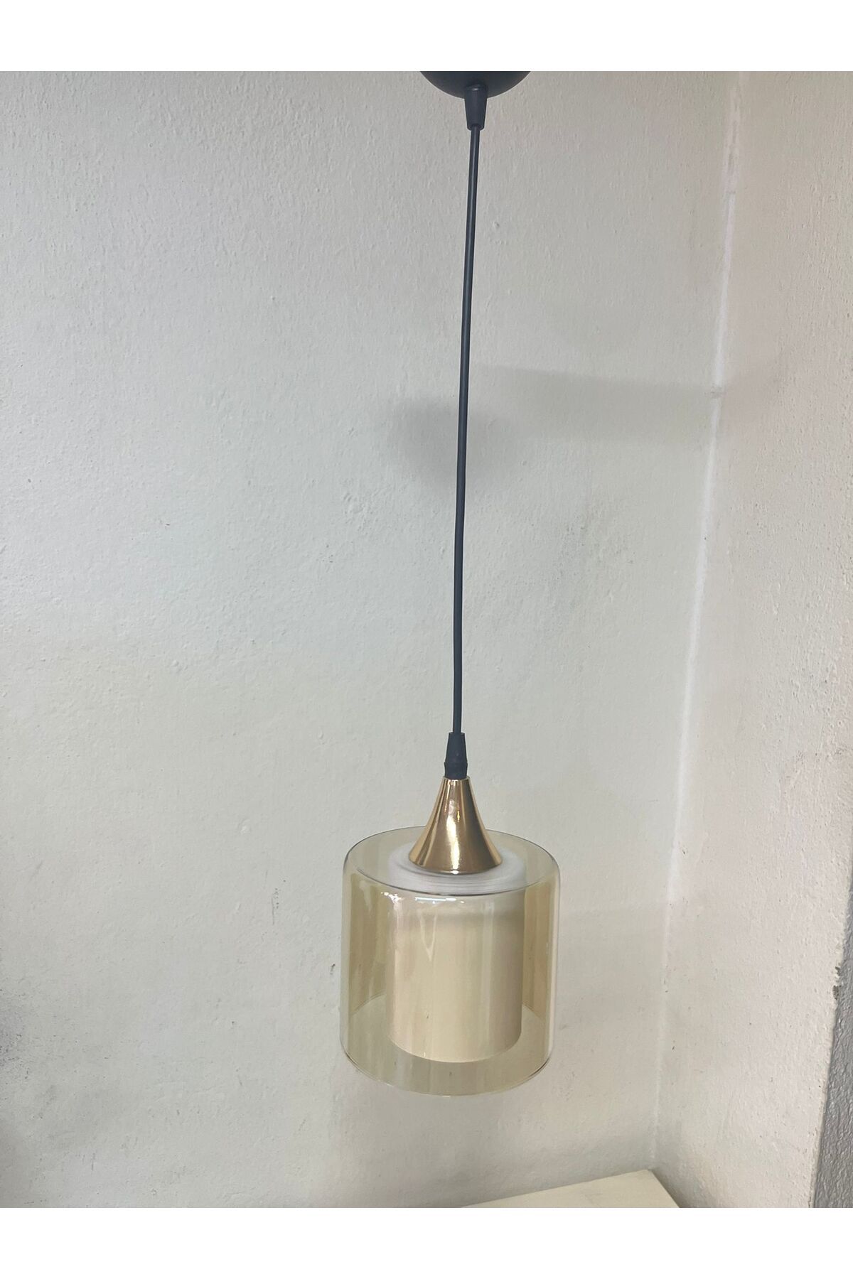 TIGEA Accessories ÇİFT CAM TEKLİ SARKIT SALON AVİZE