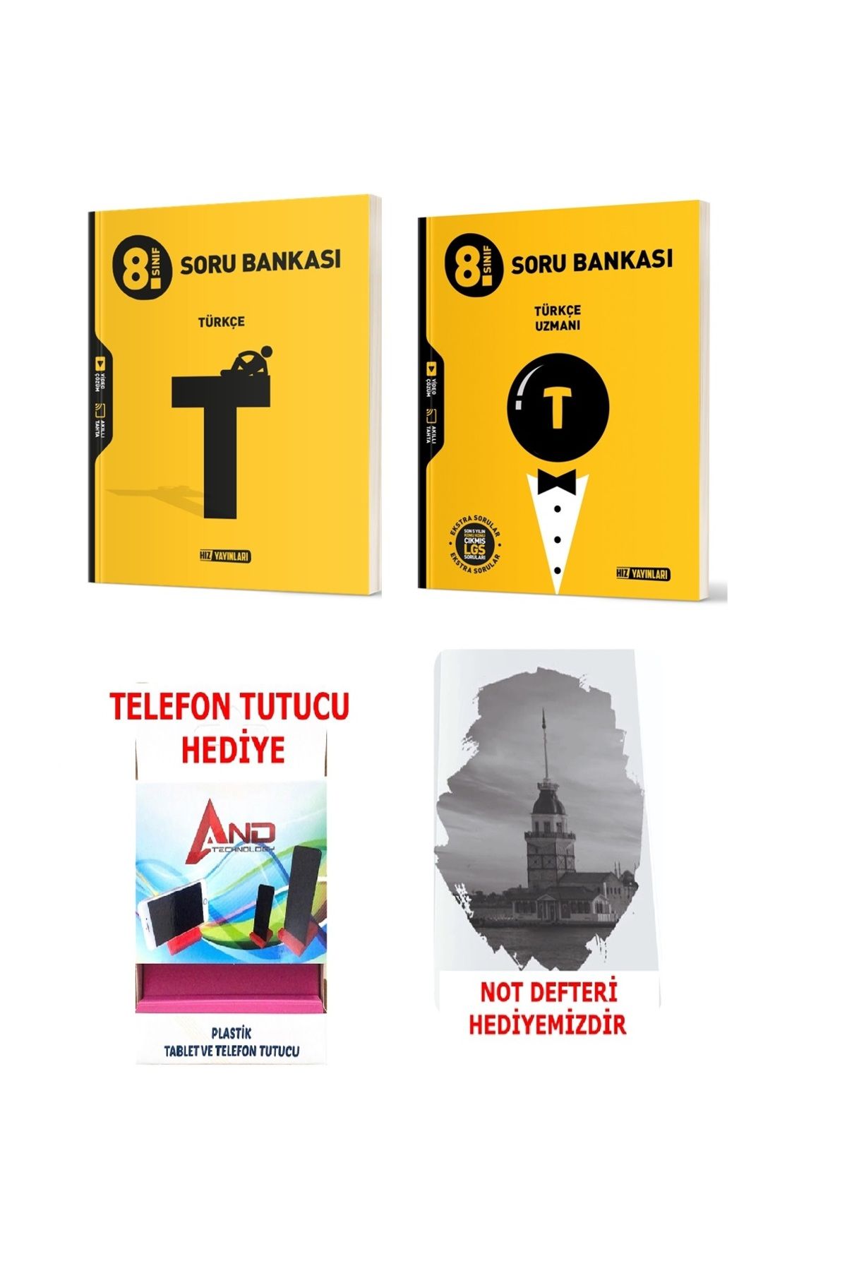 Hız Yayınları 2025-2026 Müfredat 8.Sınıf LGS Türkçe (Kolay Ve Zor) Kazandıran Soru Bankası Mega Set