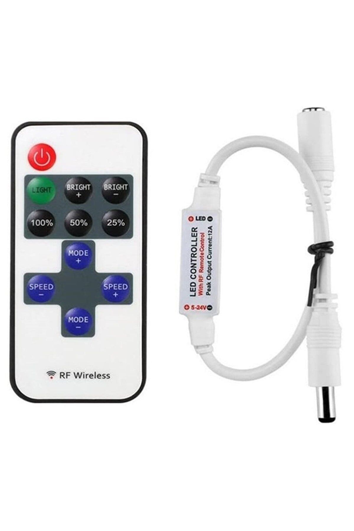Digielektro Şerit Led Kontrol Cihazı Rf Kumandalı Dimmer Cihaz 5-24Volt Uyumlu