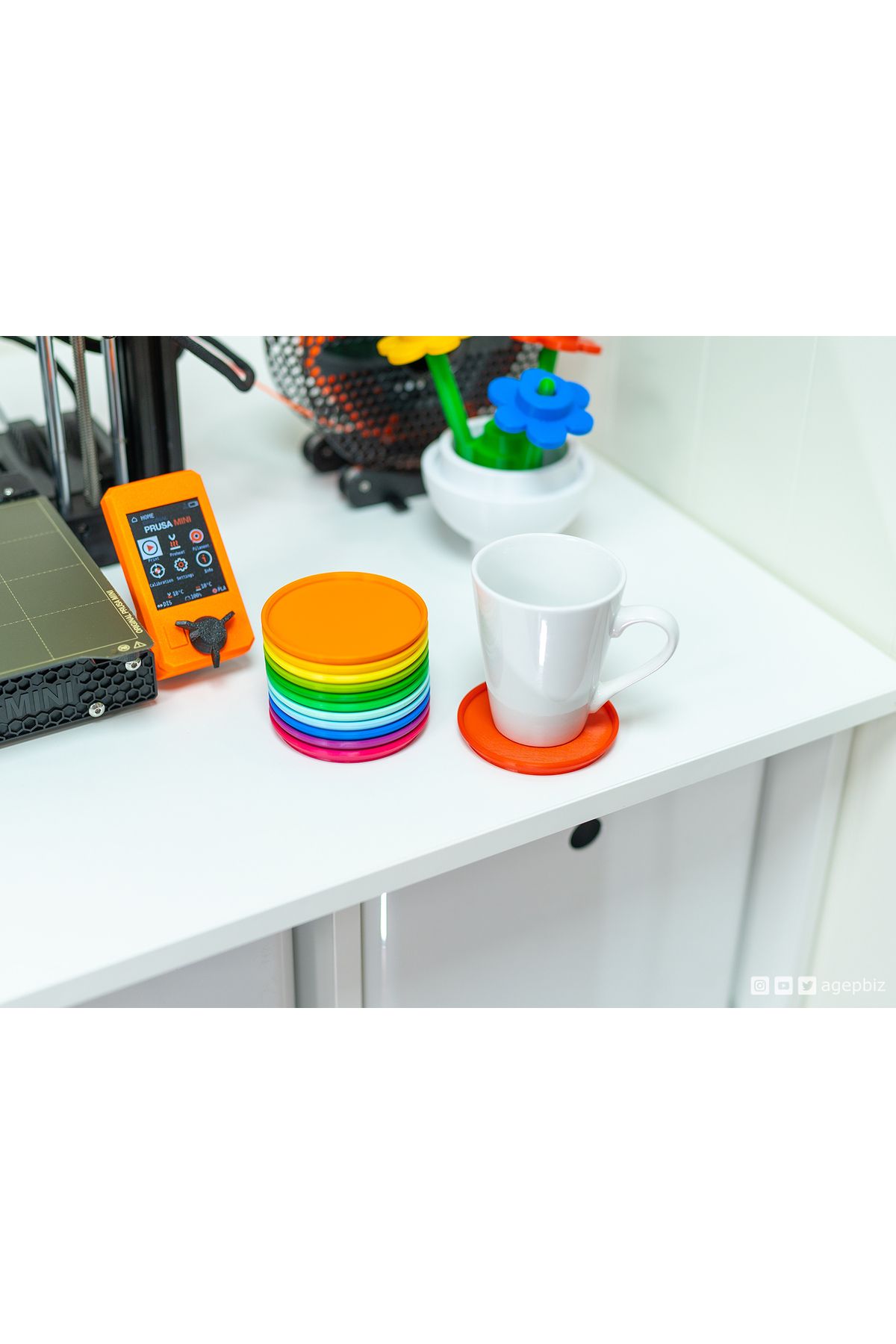 Vision Craft Basit istiflenebilir coaster (3 Adet)