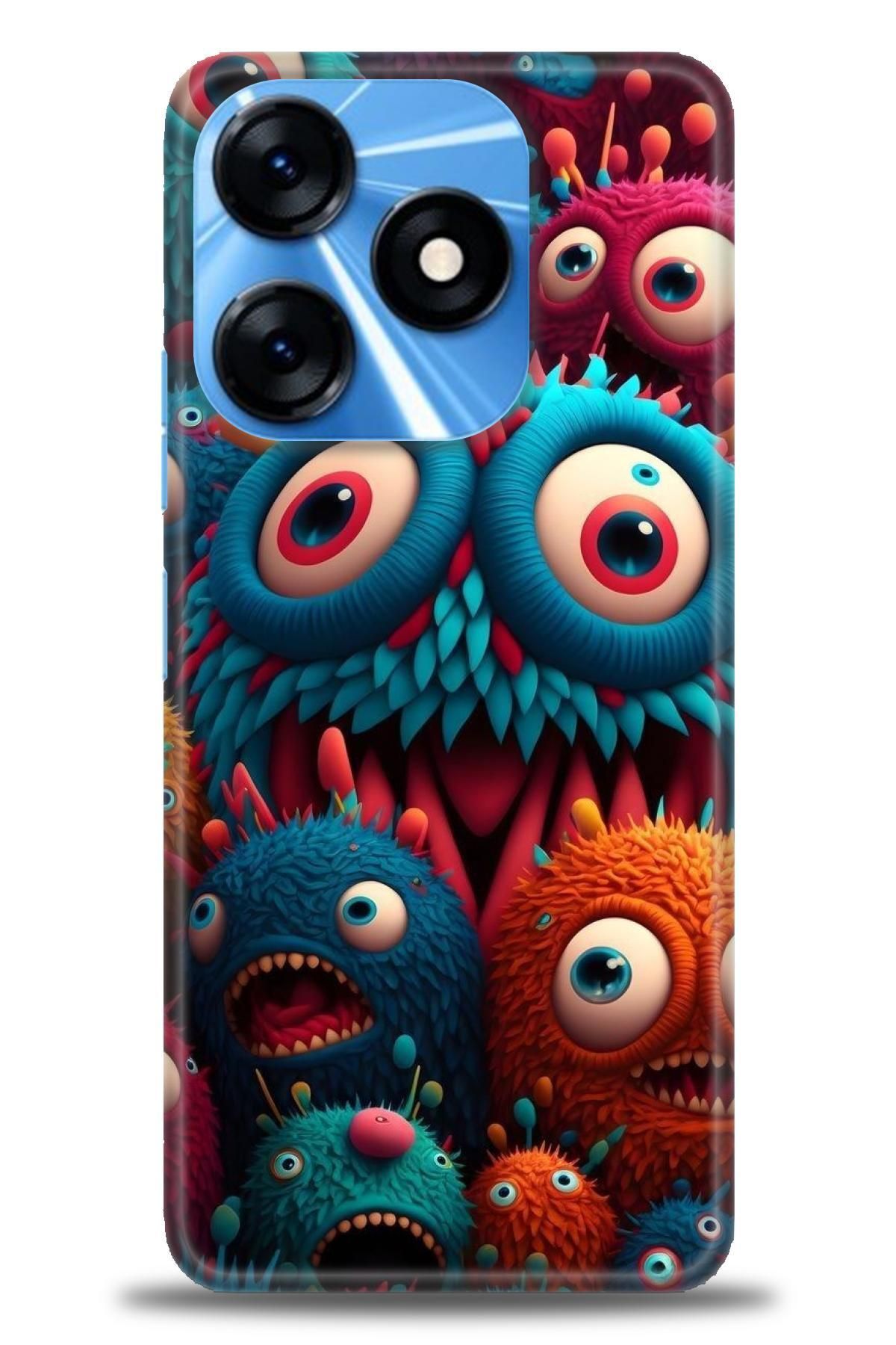 TECNO Spark 10 4G / 10C İle Uyumlu HD Baskılı Kılıf - Karışık Seri - 90