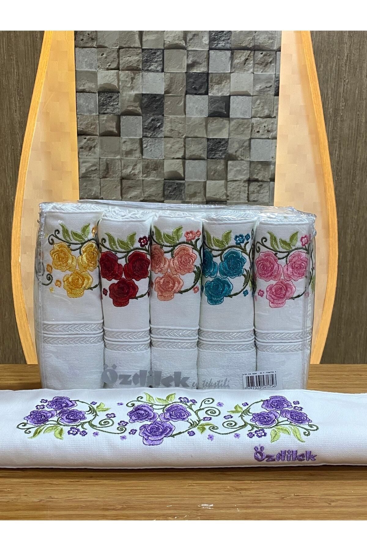 AYZEN HOME Nakışlı Havlu 6'lı Havlu