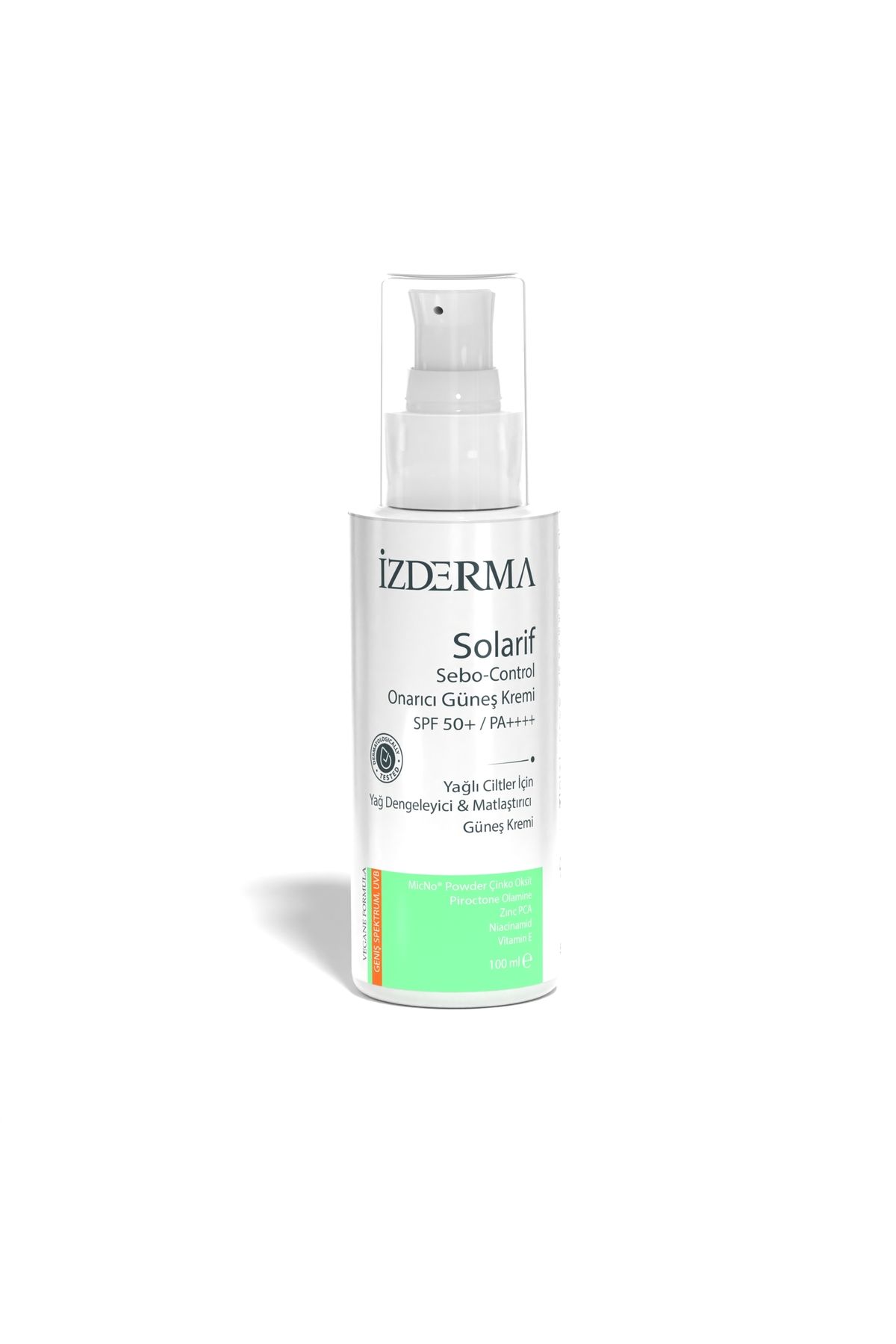 izderma Solarif Sebo-Control Onarıcı Güneş Kremi 100 ML 50 SPF
