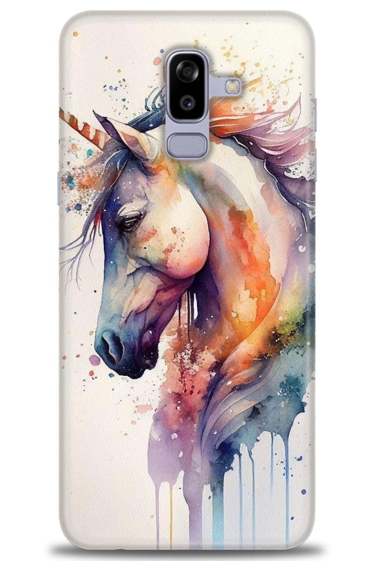 CooperTech Samsung Galaxy A6 Plus 2018 İle Uyumlu HD Baskılı Desenli Silikon Kılıf - 110