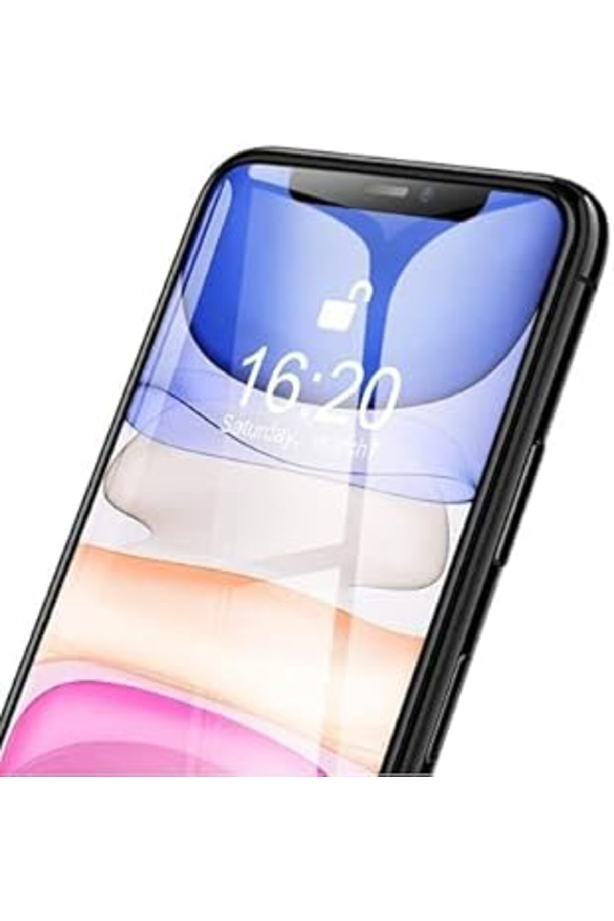 Qedii Apple Iphone 13 Pro Max Için Ekranı Tam Kaplayan Cam Ekran Koruyucu Kırılmaz Cam Full Cover Tam Kor